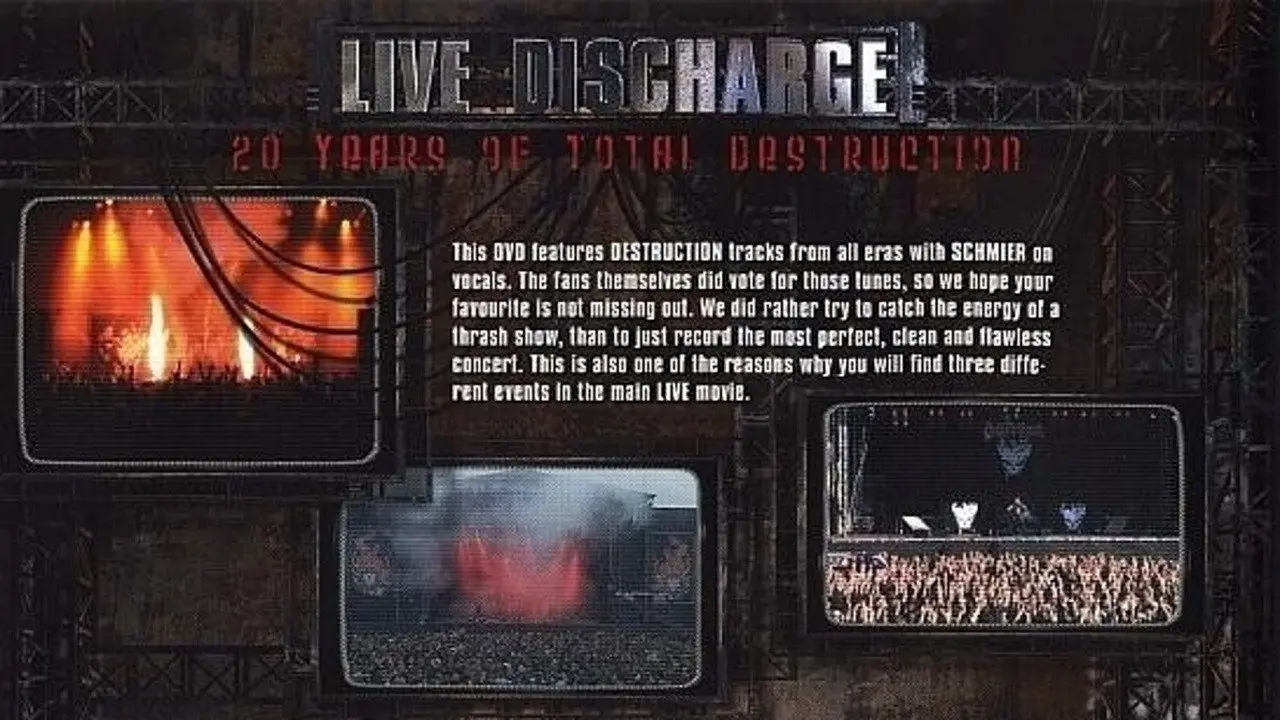 Destruction ‎– Live Discharge backdrop