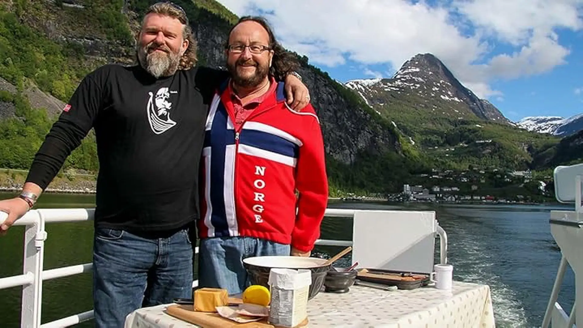 The Hairy Bikers Bakeation backdrop