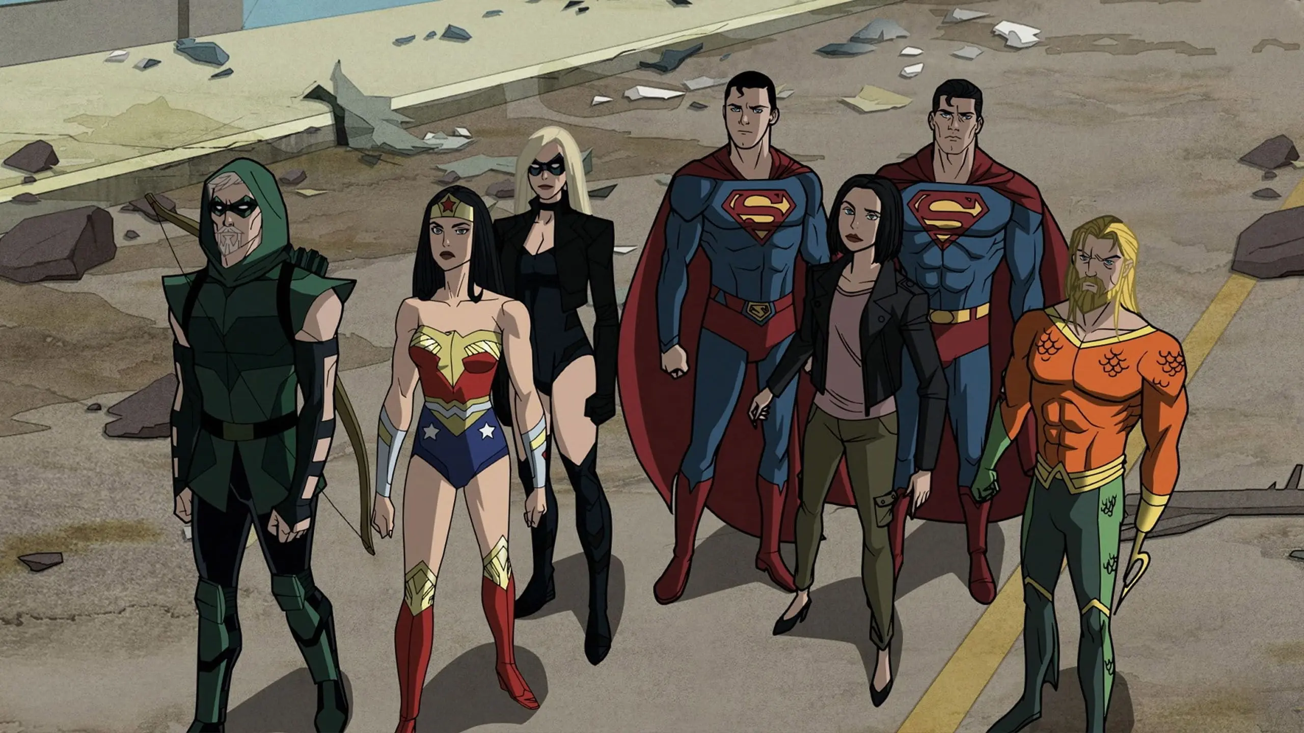 Justice League: Crisis on Infinite Earths Part Three backdrop