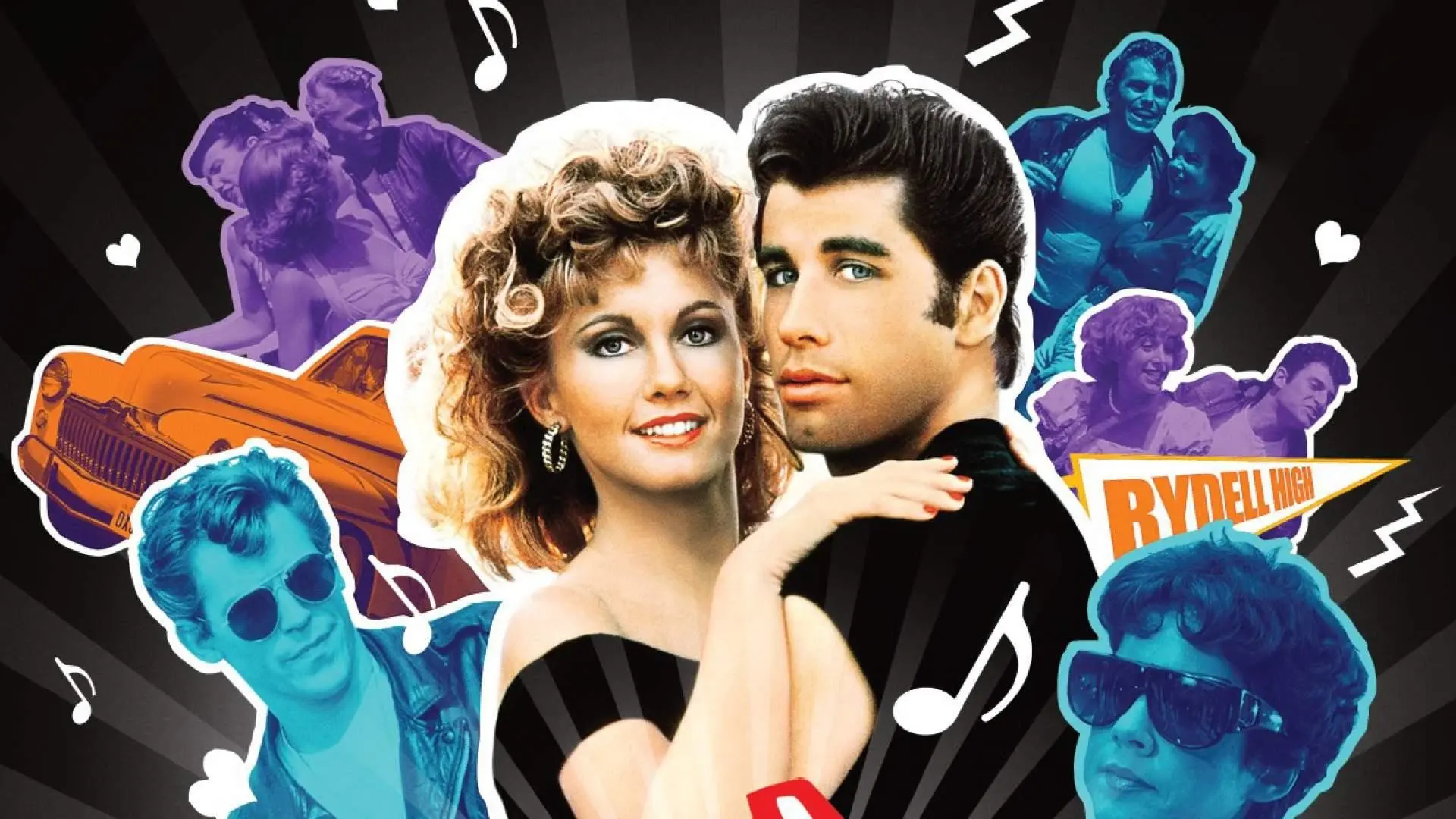 Grease backdrop