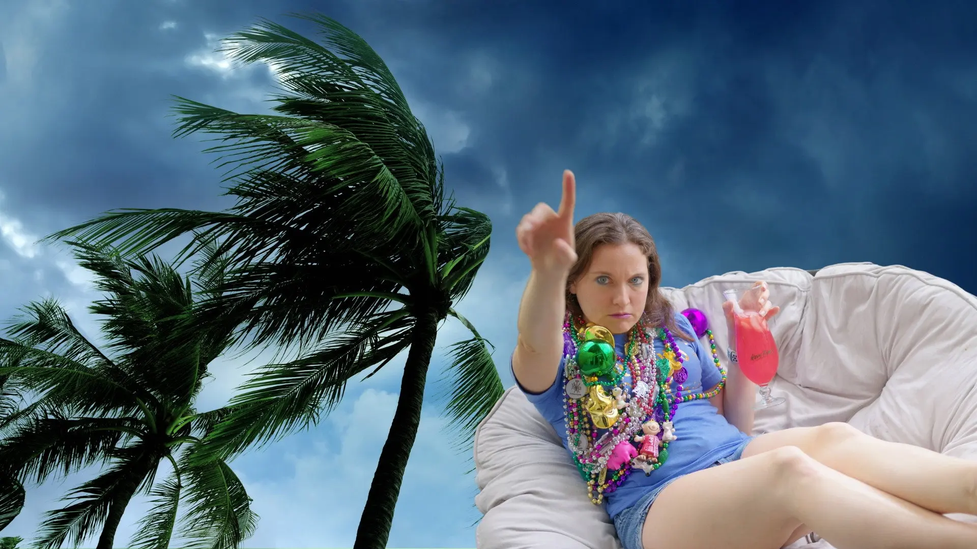 The Egos in a Hurricane backdrop