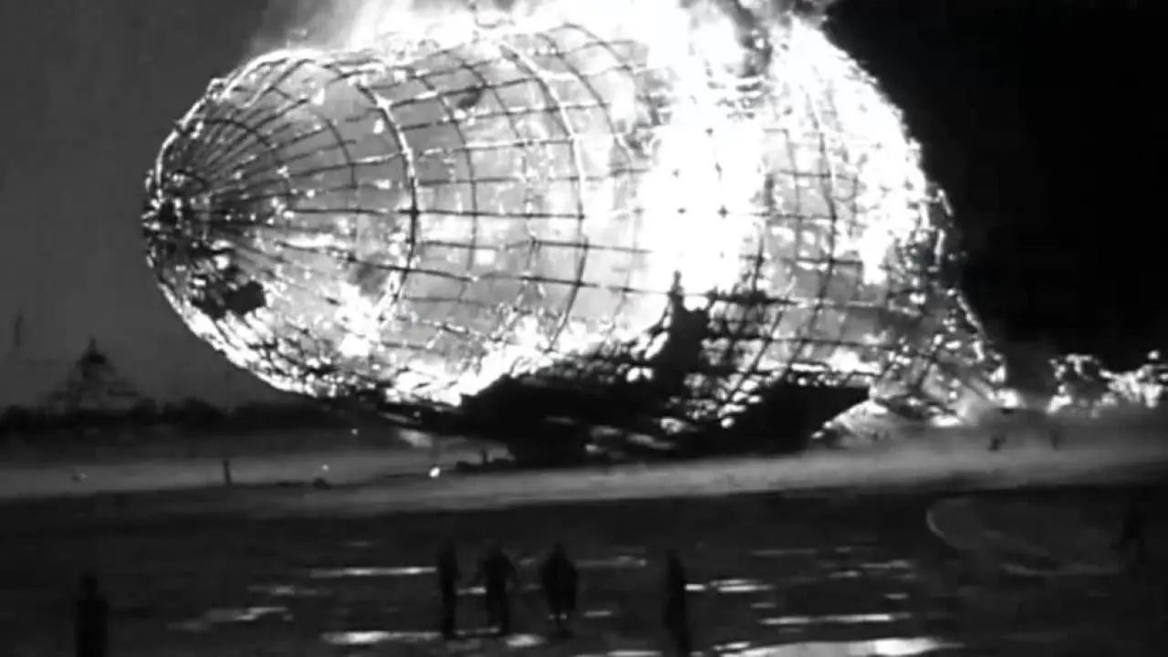 Hindenburg Disaster Newsreel Footage backdrop
