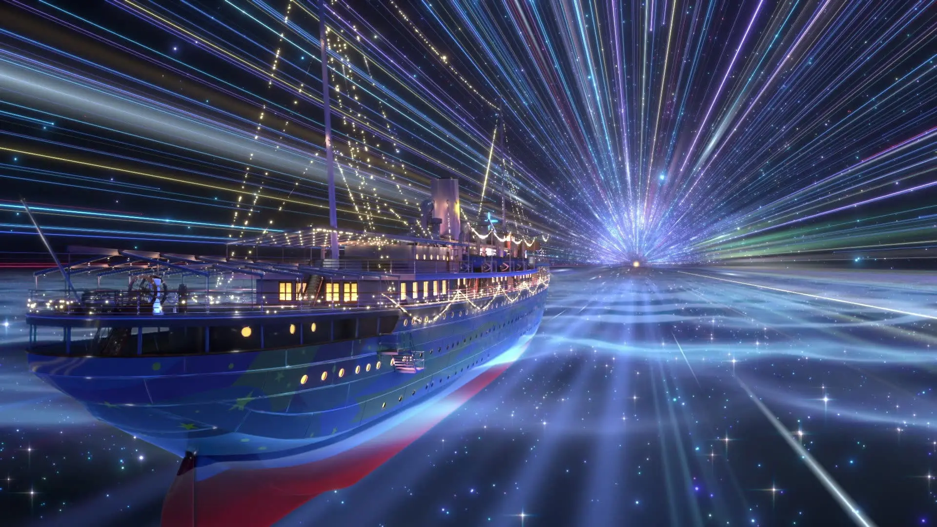 smile smile ship Start! backdrop