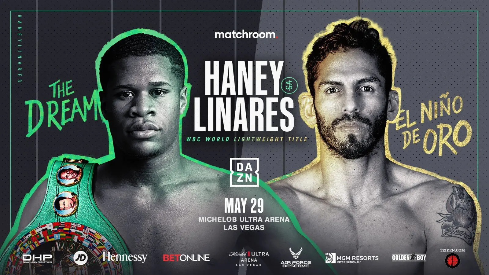 Devin Haney vs. Jorge Linares backdrop