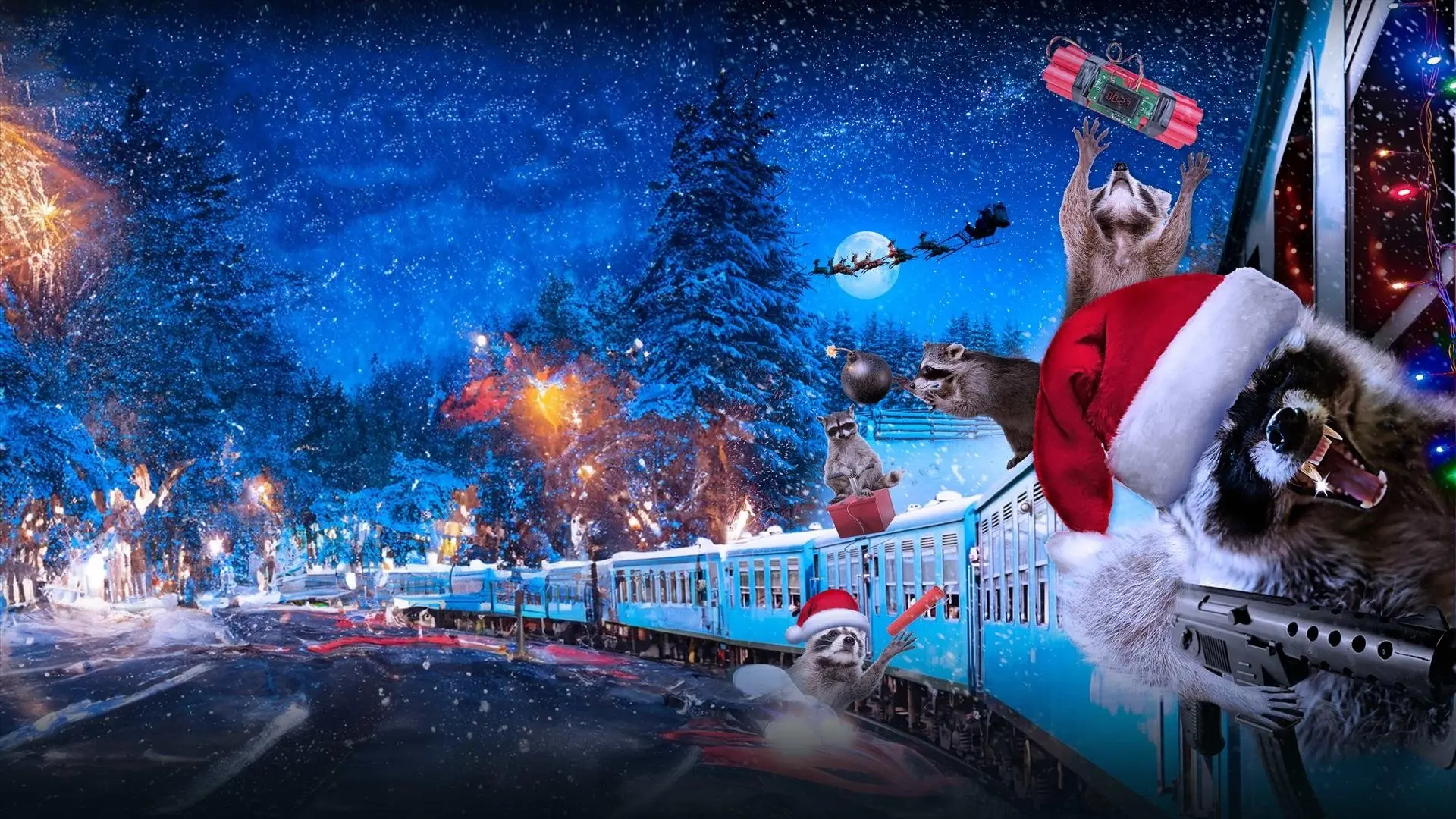 Killer Raccoons 2: Dark Christmas in the Dark backdrop