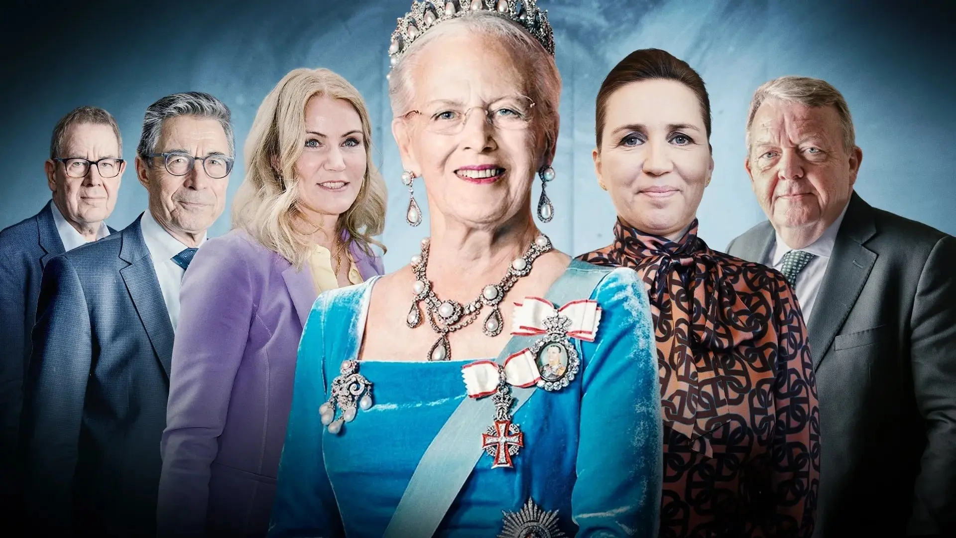 The Queen and the Prime Ministers backdrop