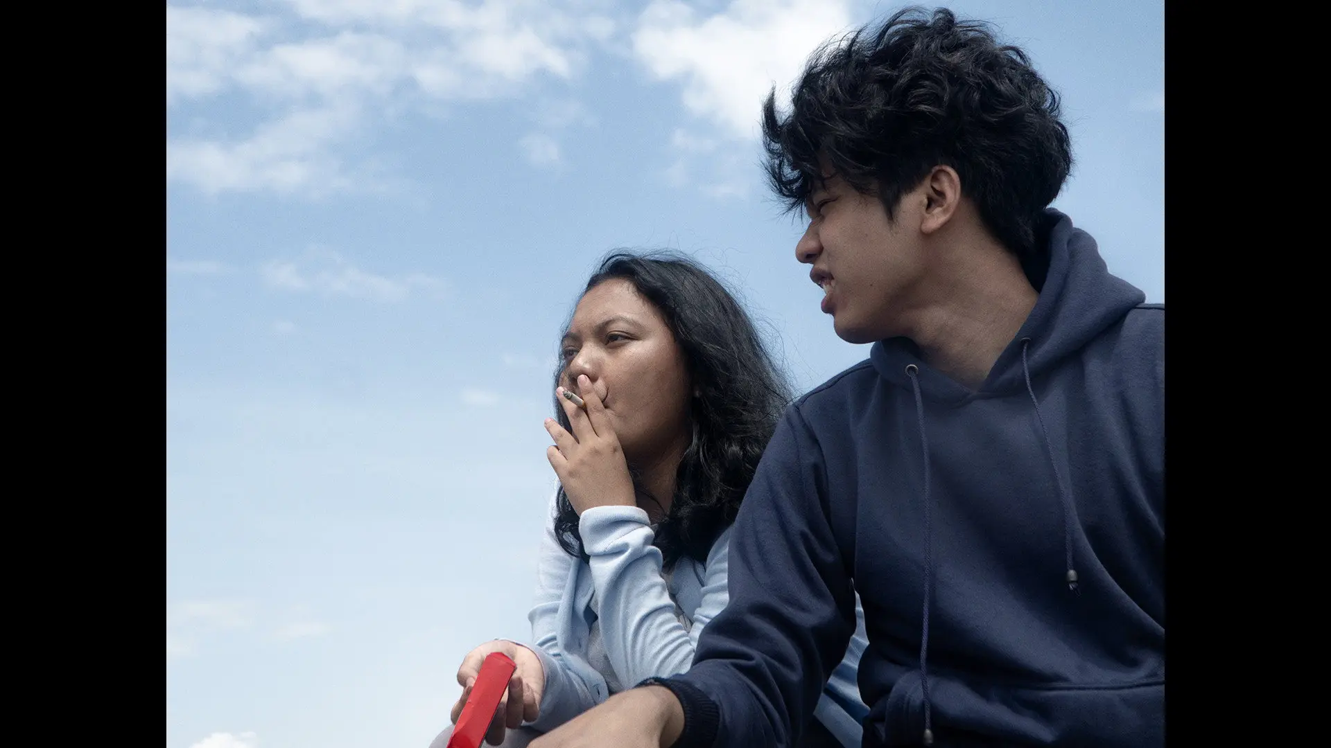 Burning Blue backdrop