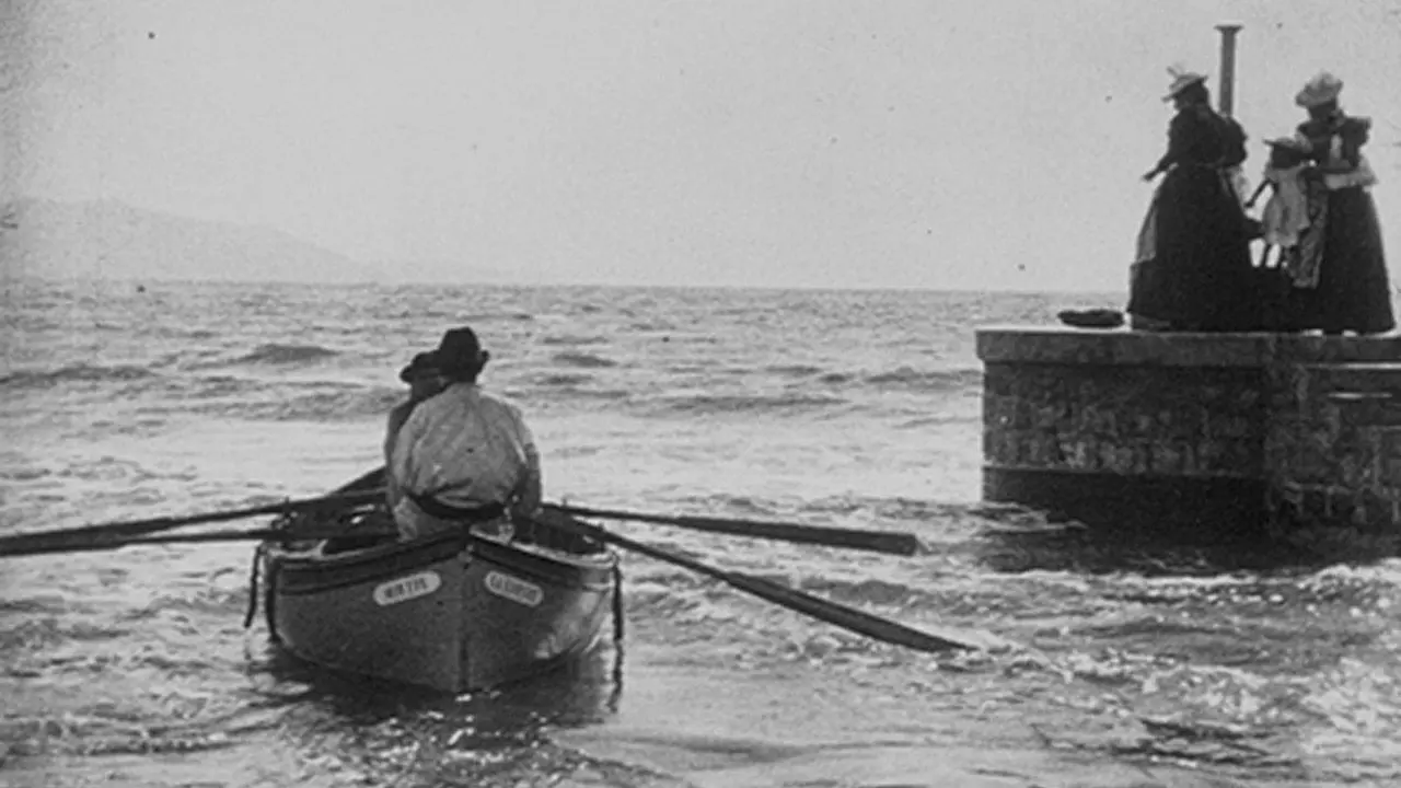 Boat Leaving the Port backdrop