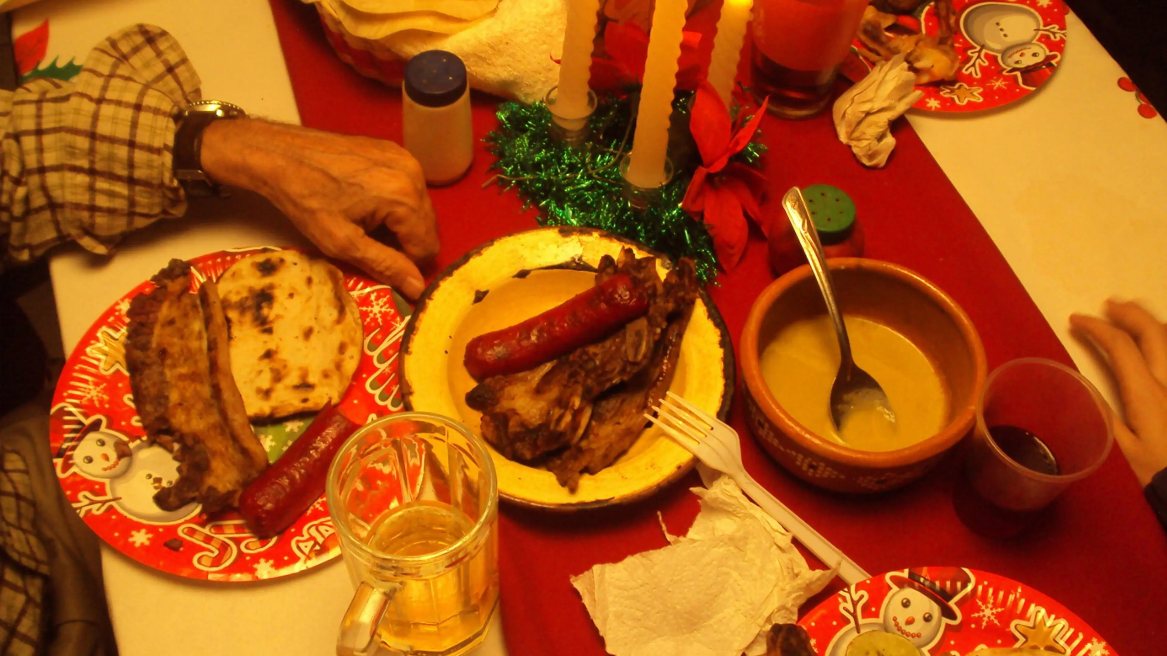 Carne Asada en Navidad backdrop
