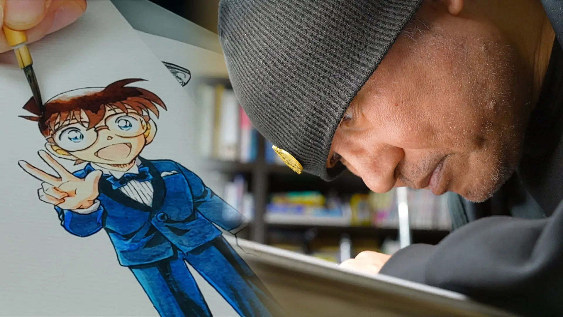 Behind the Scenes: Detective Conan backdrop