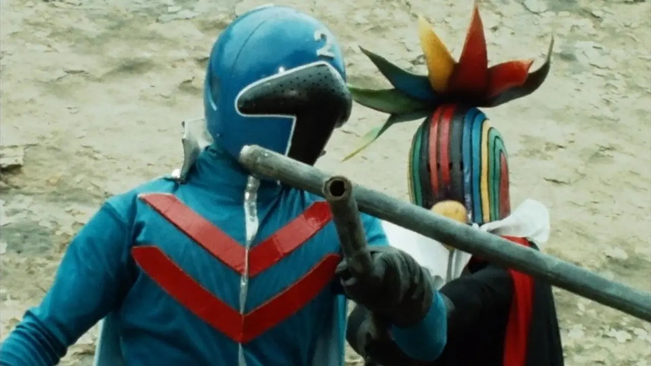 Himitsu Sentai Gorenger: The Blue Fortress backdrop