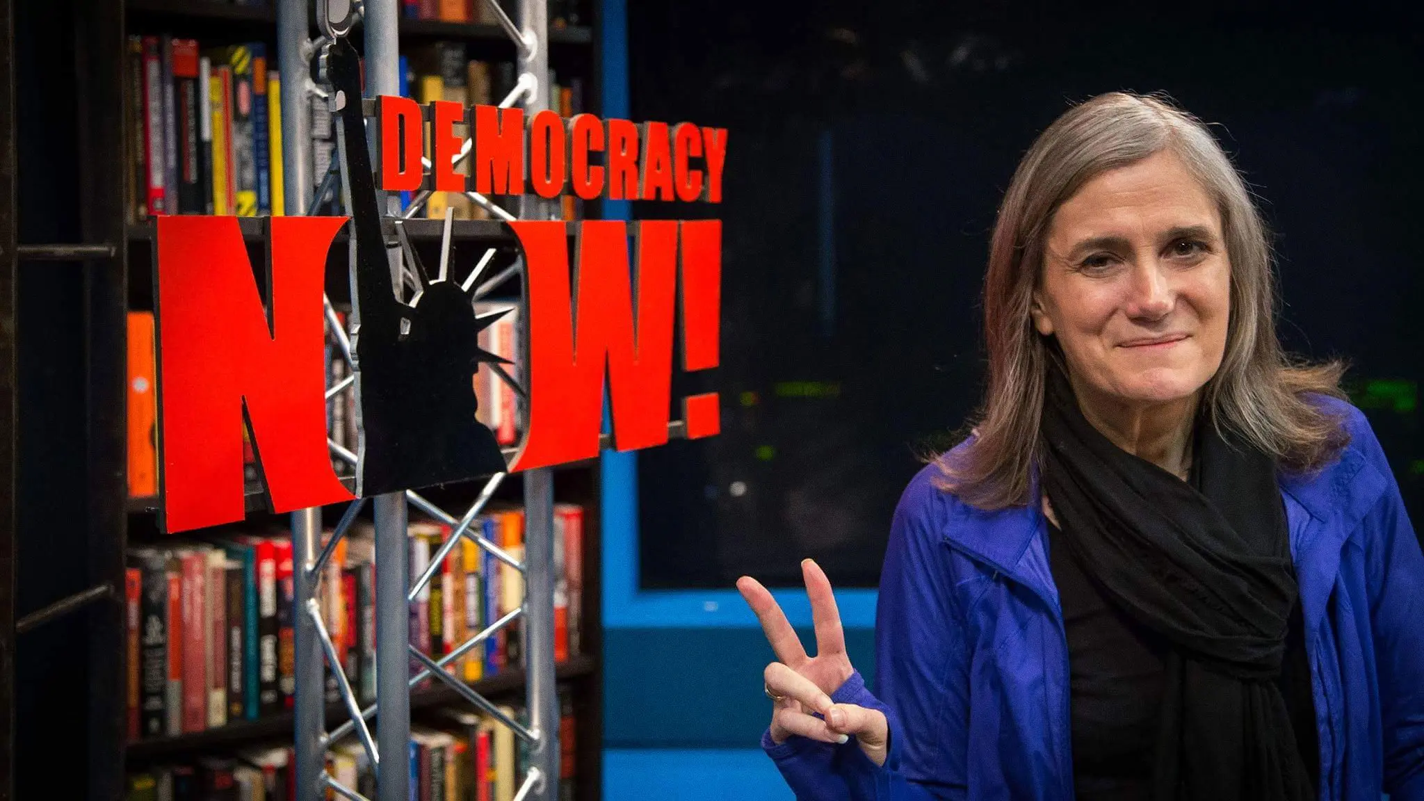 Democracy Now! backdrop