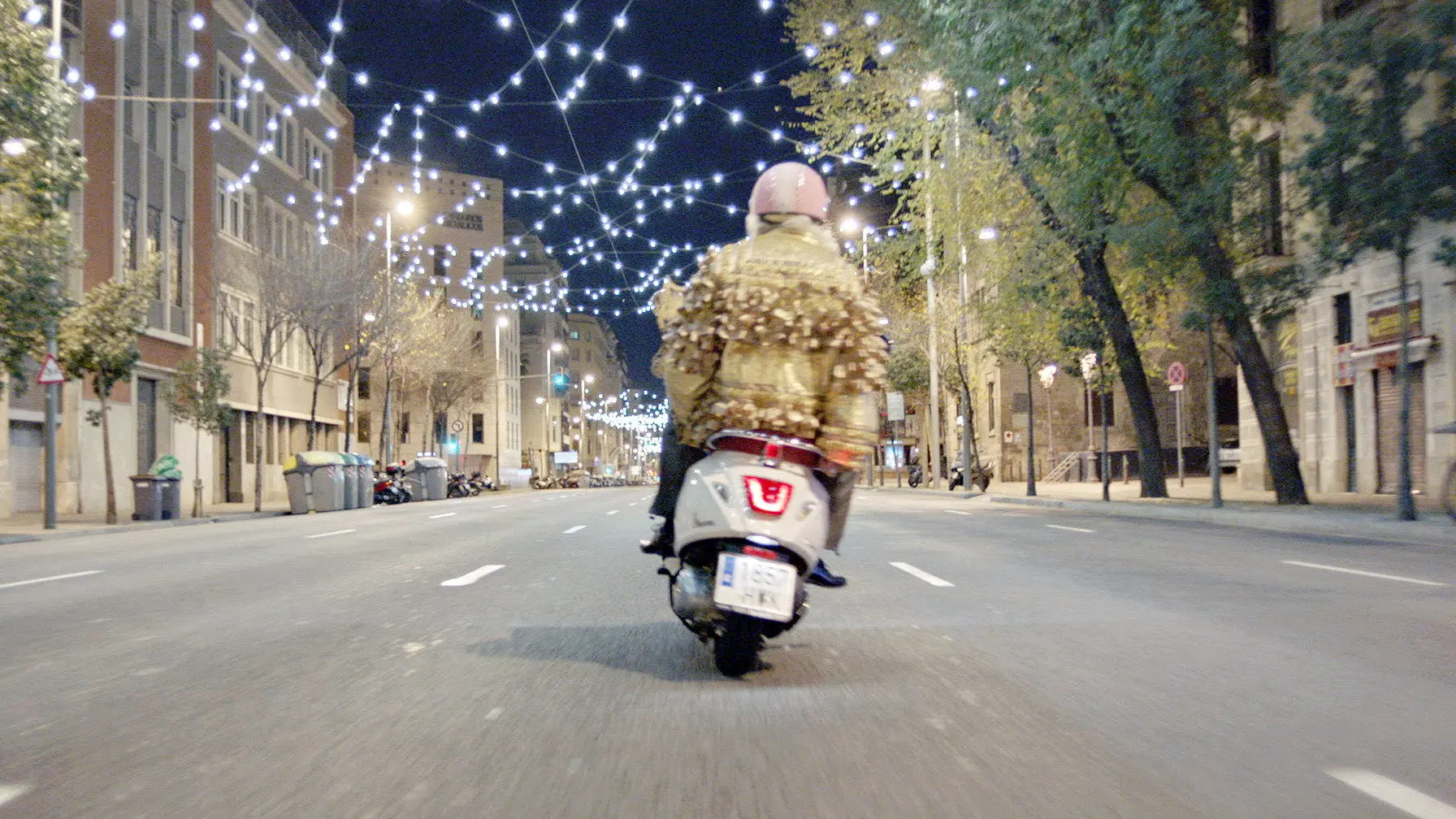 Barcelona Christmas Night backdrop