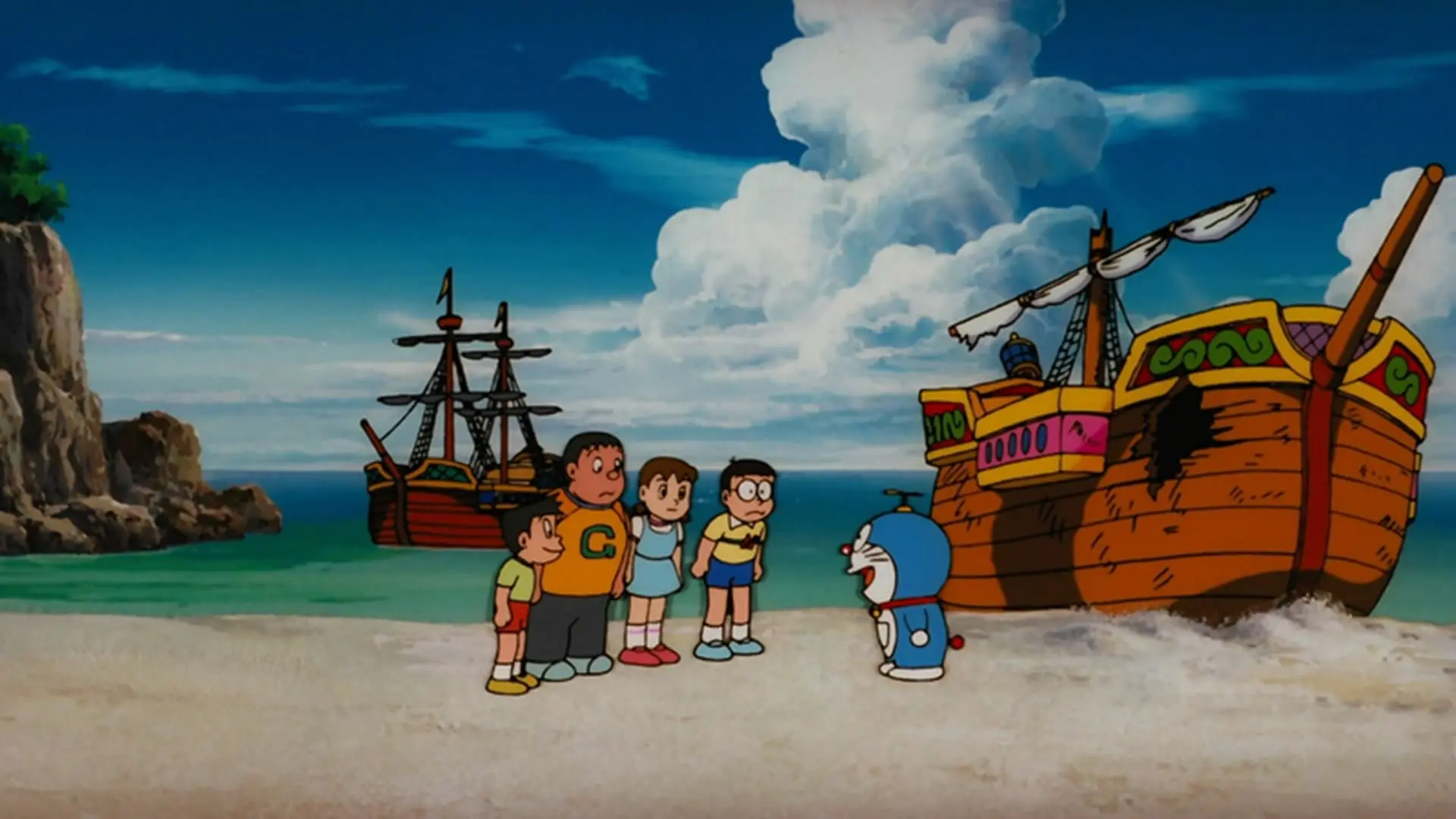Doraemon: Nobita's Great Adventure in the South Seas backdrop