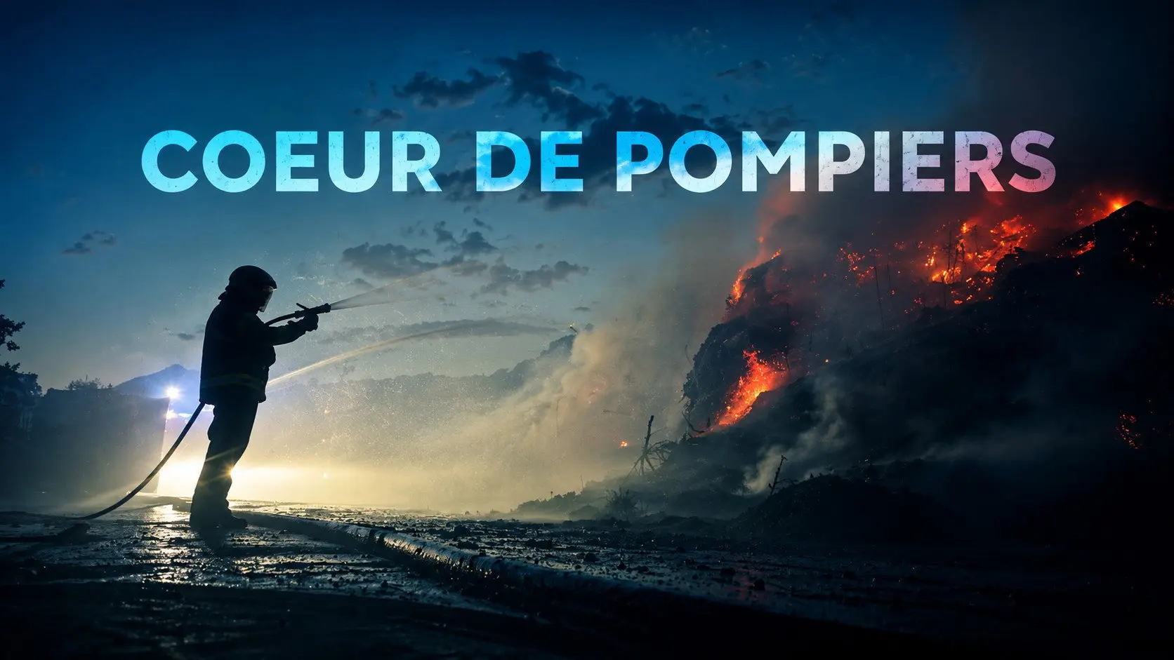 Coeur de pompiers backdrop