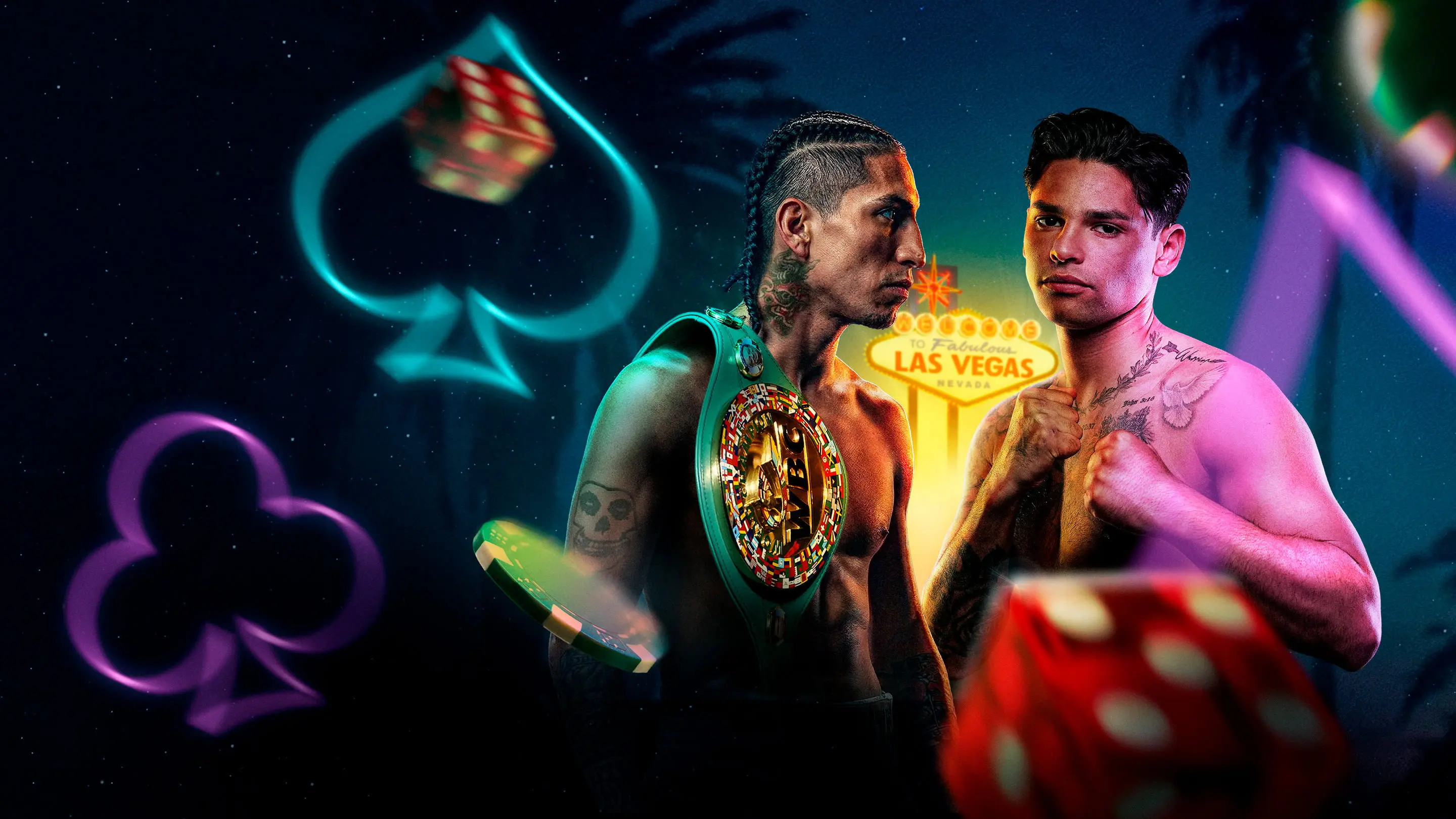 Mario Barrios vs. Ryan Garcia backdrop