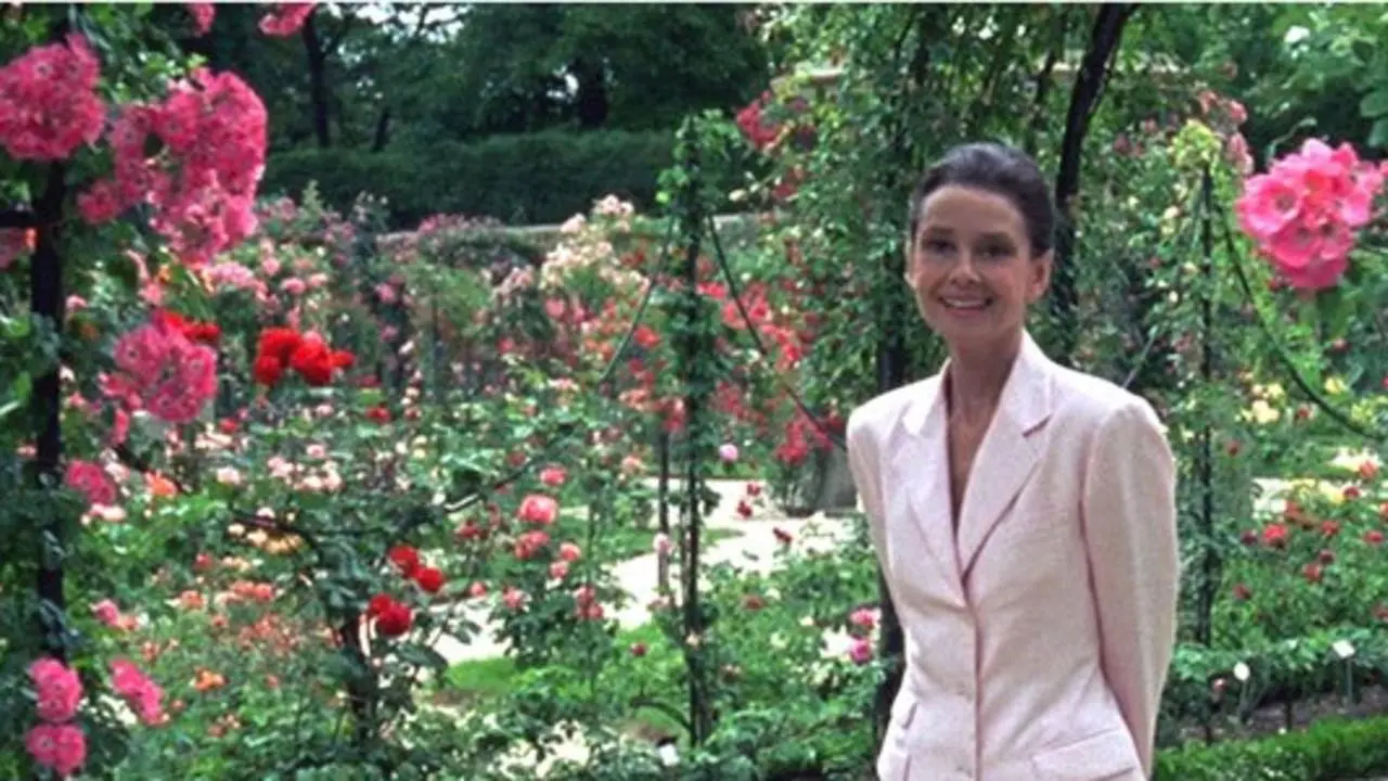 Gardens of the World with Audrey Hepburn backdrop