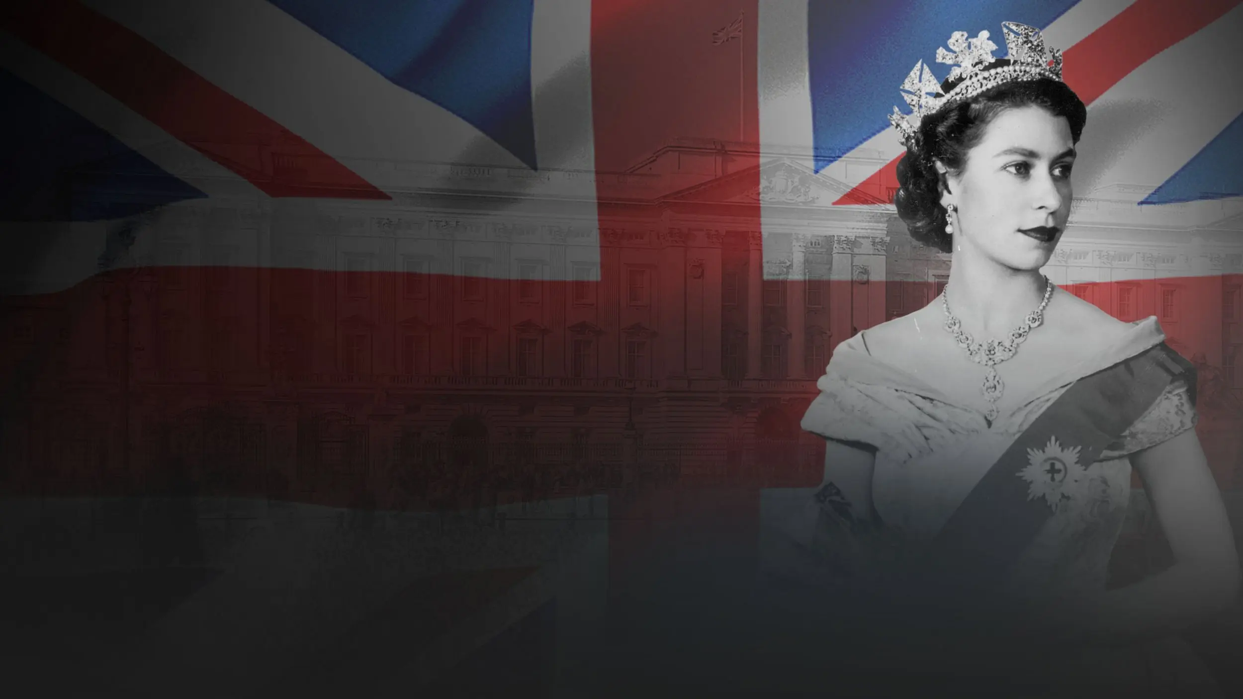 The Queen: Mother and Monarch backdrop