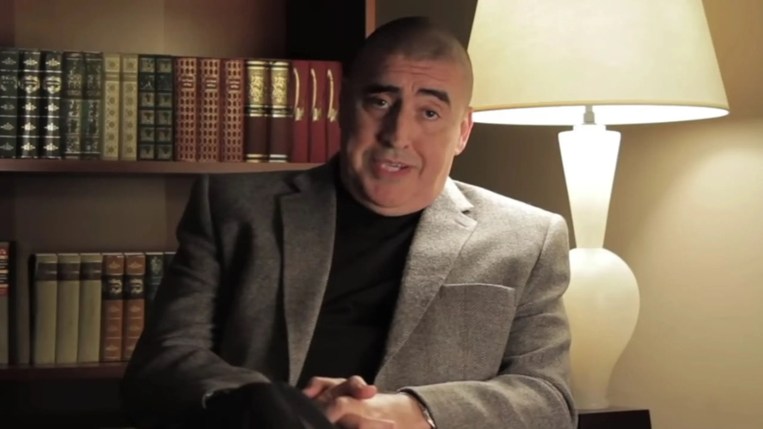 Children's Theater Critic with Alfred Molina backdrop