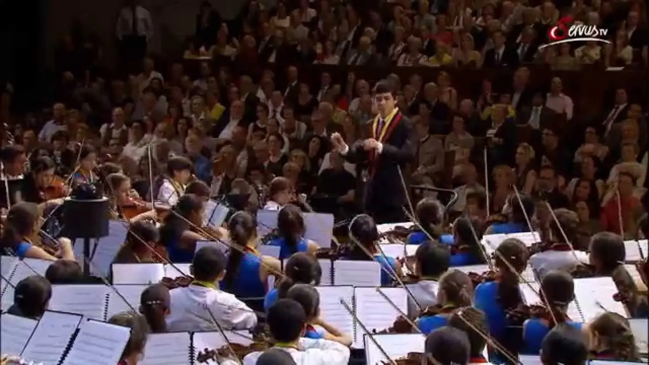 El Sistema at the Salzburg Festival backdrop