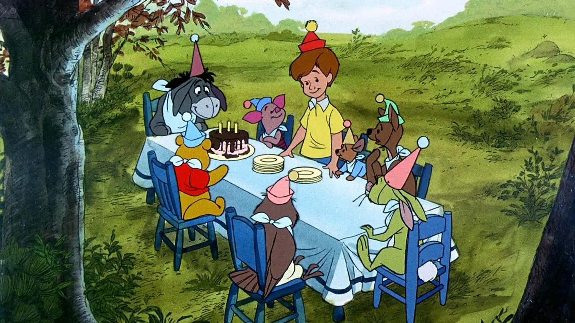 Winnie the Pooh and a Day for Eeyore backdrop
