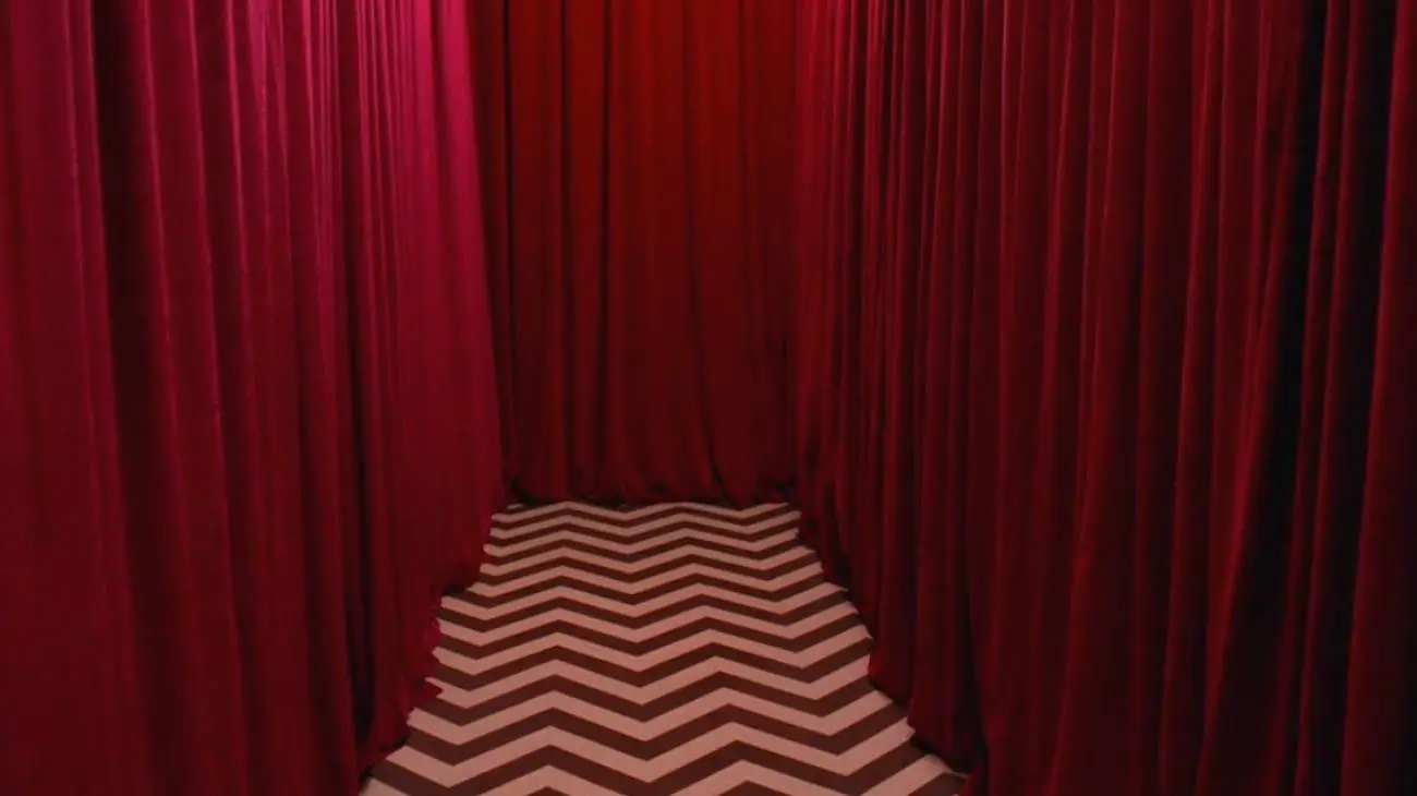 Behind the Red Curtain backdrop