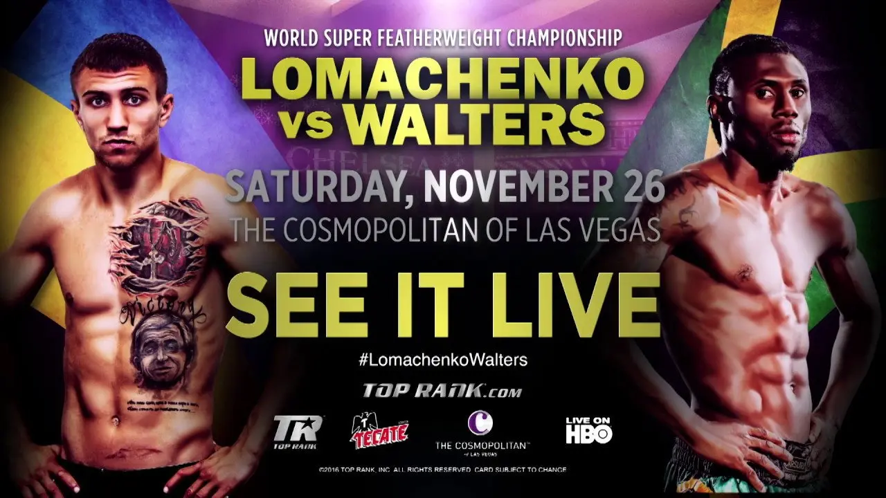 Vasyl Lomachenko vs. Nicholas Walters backdrop