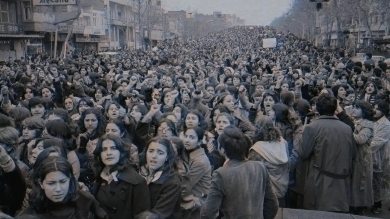 Beyond Borders: Arab Feminists Talk About Their Lives... East and West backdrop