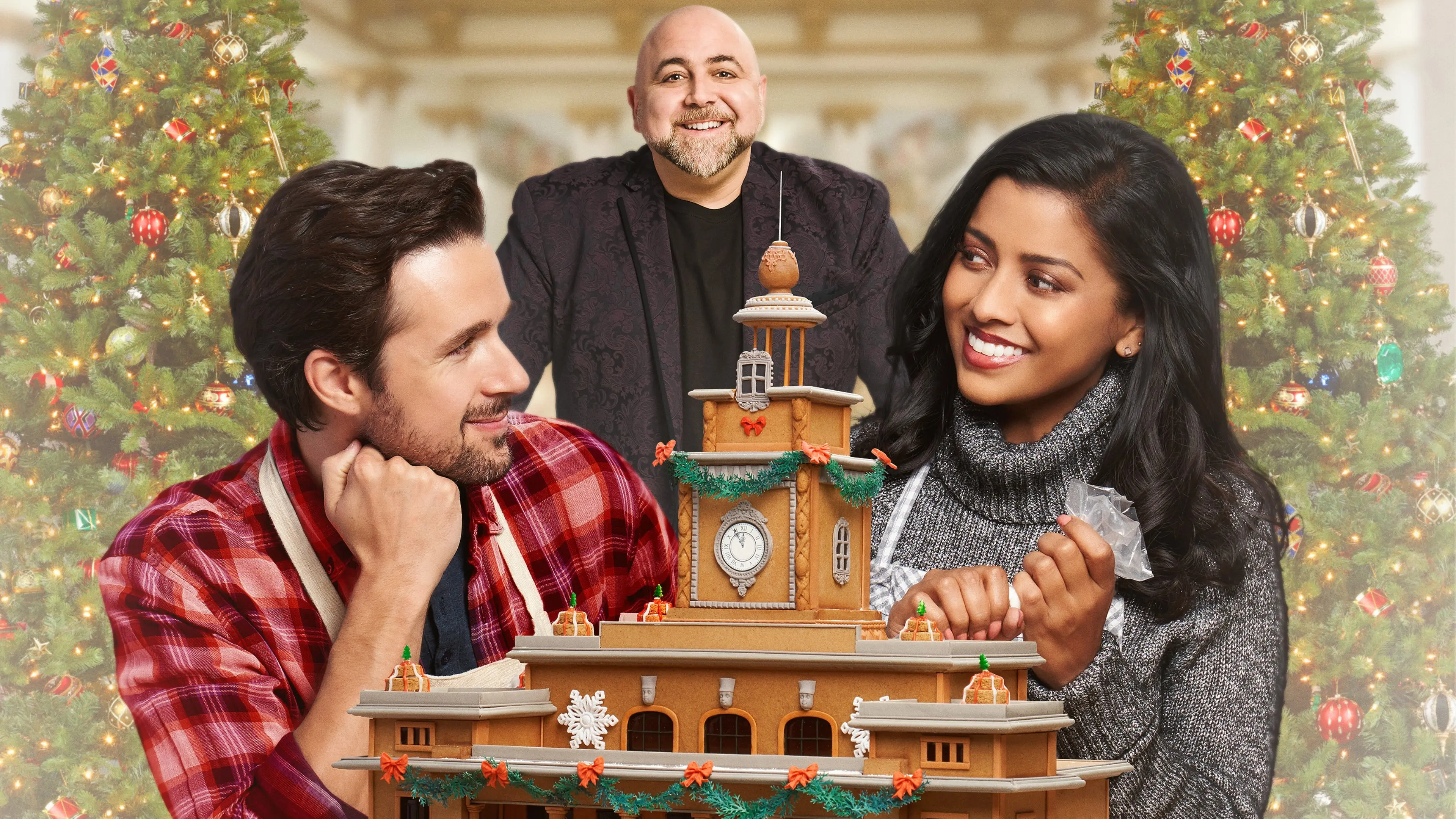 A Gingerbread Christmas backdrop