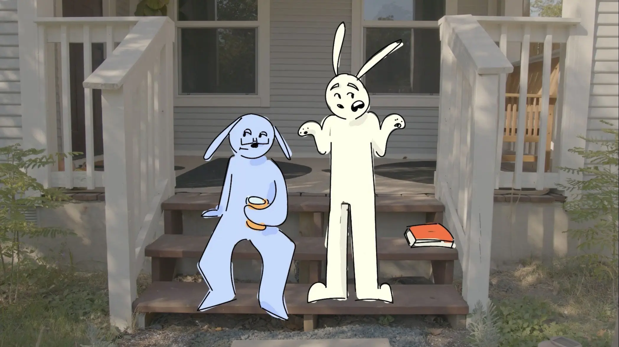 Dan and Monty backdrop