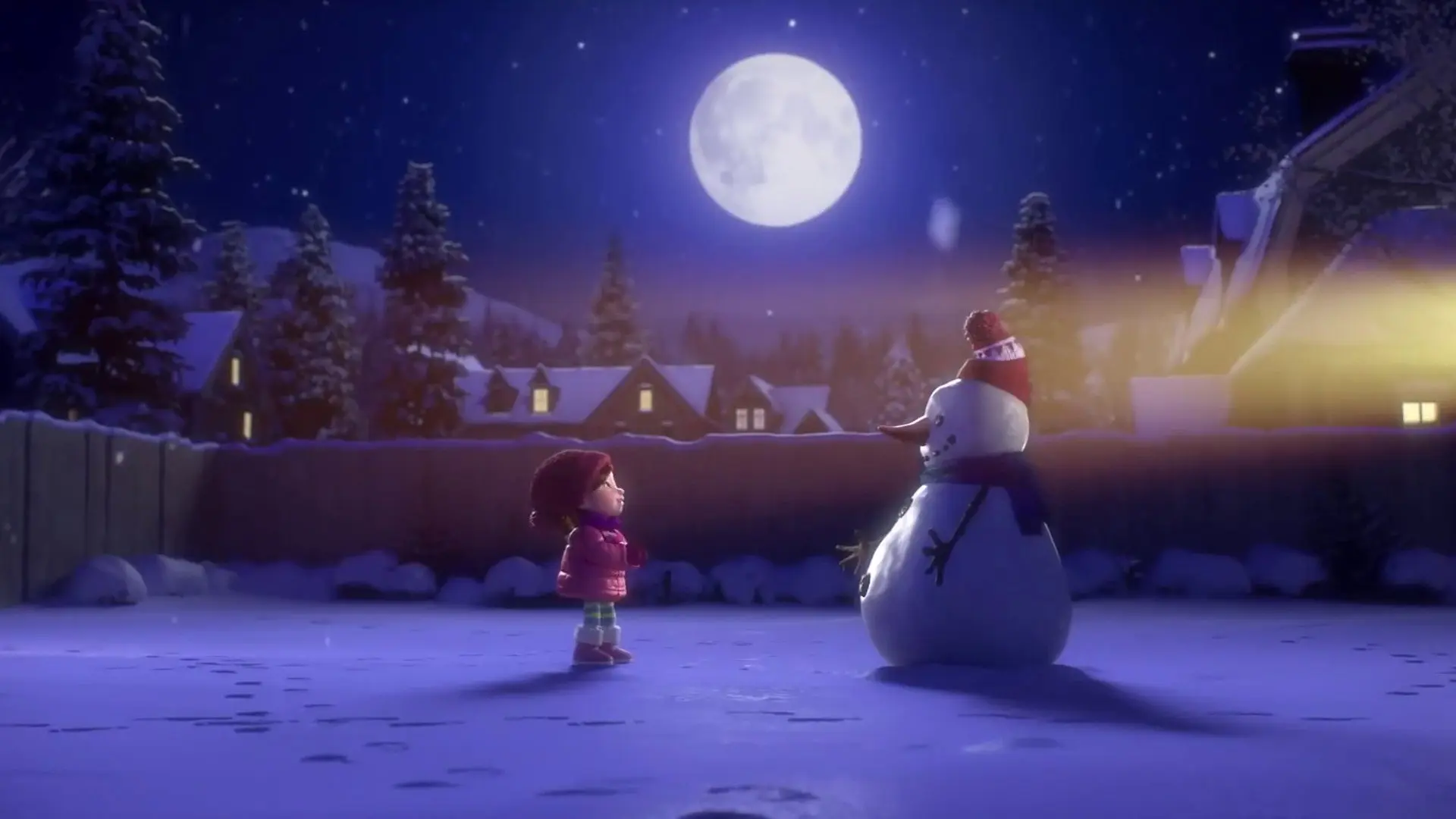 Lily & the Snowman backdrop