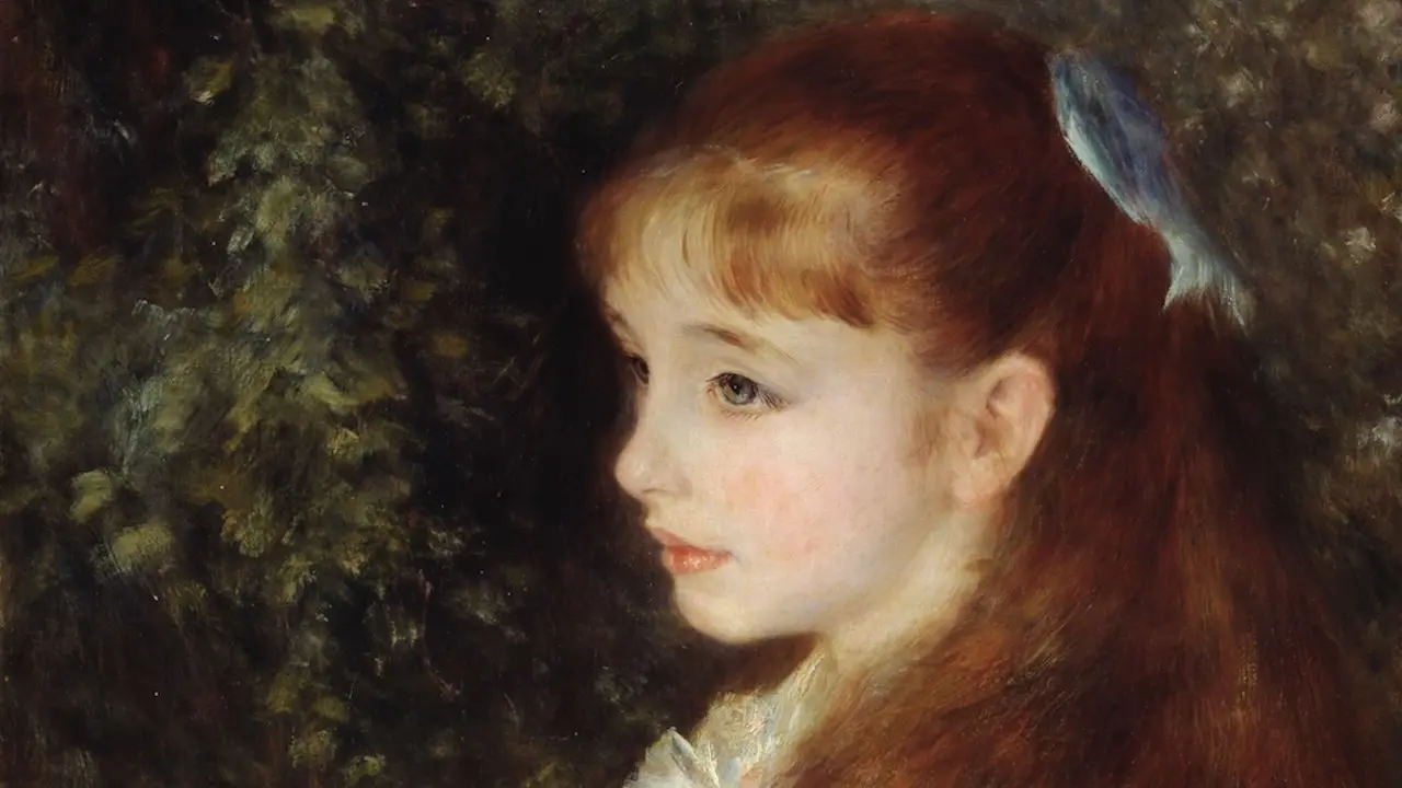 Renoir and the Girl with a Blue Ribbon backdrop