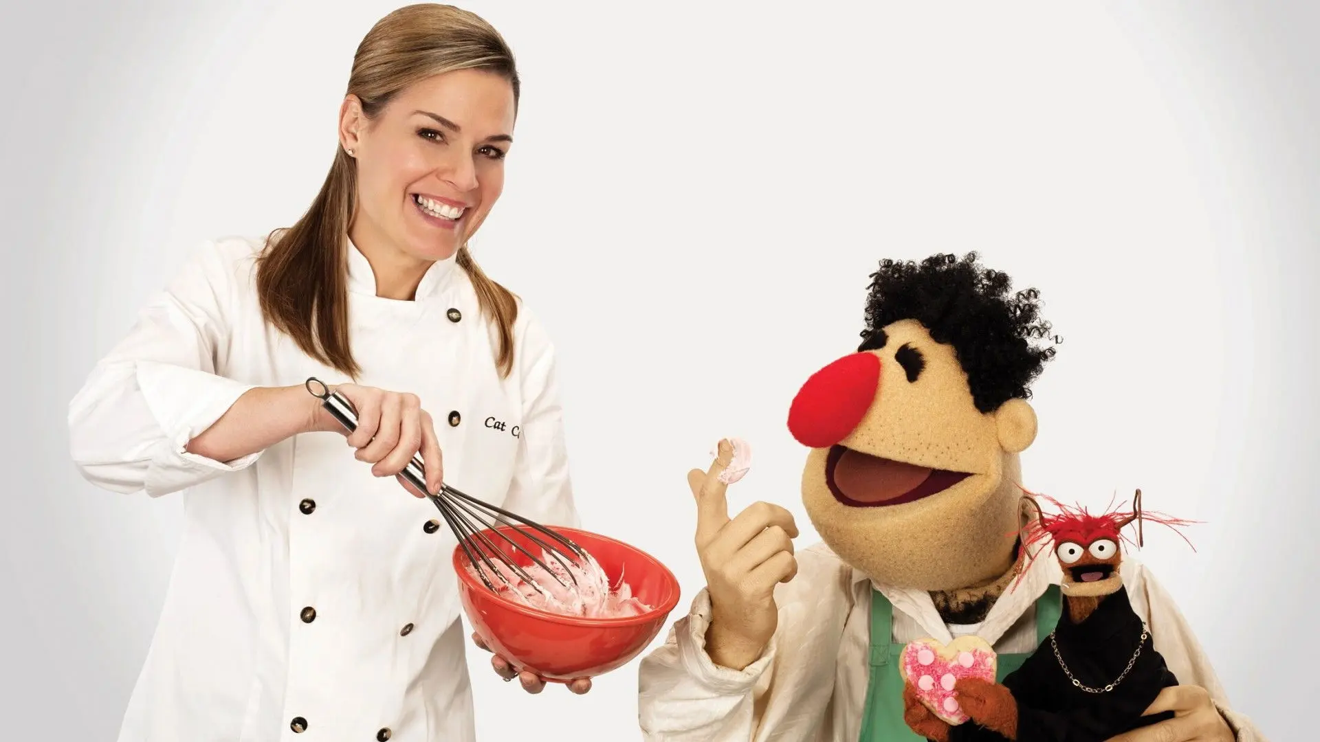 The Muppets Kitchen with Cat Cora backdrop
