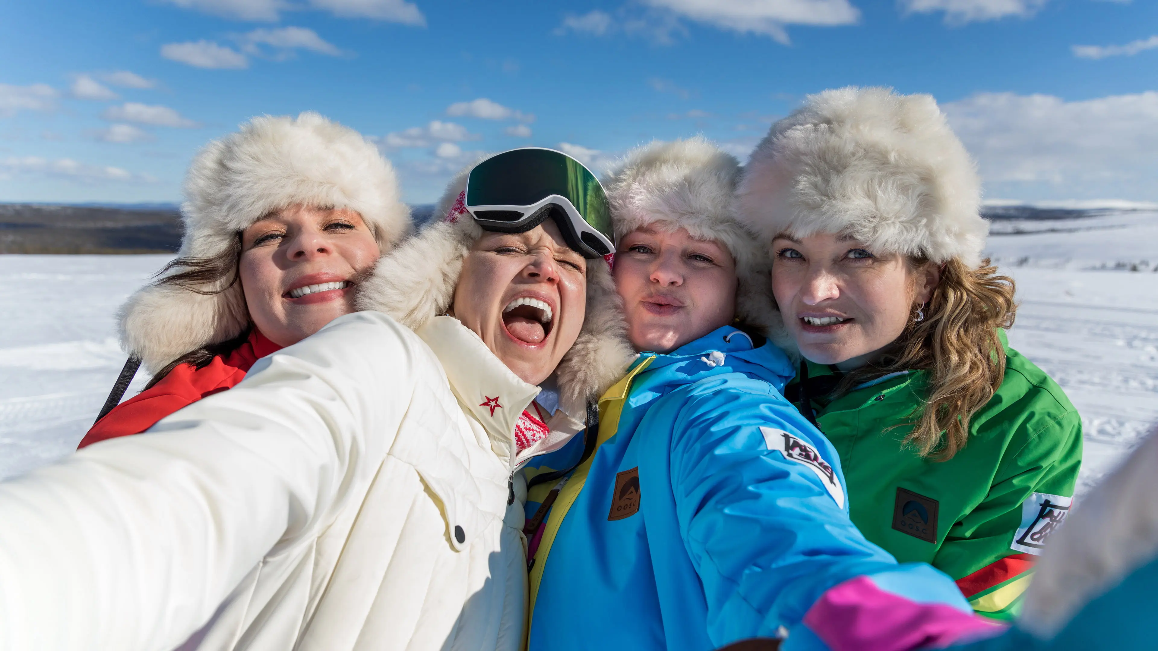 Ski Girls backdrop