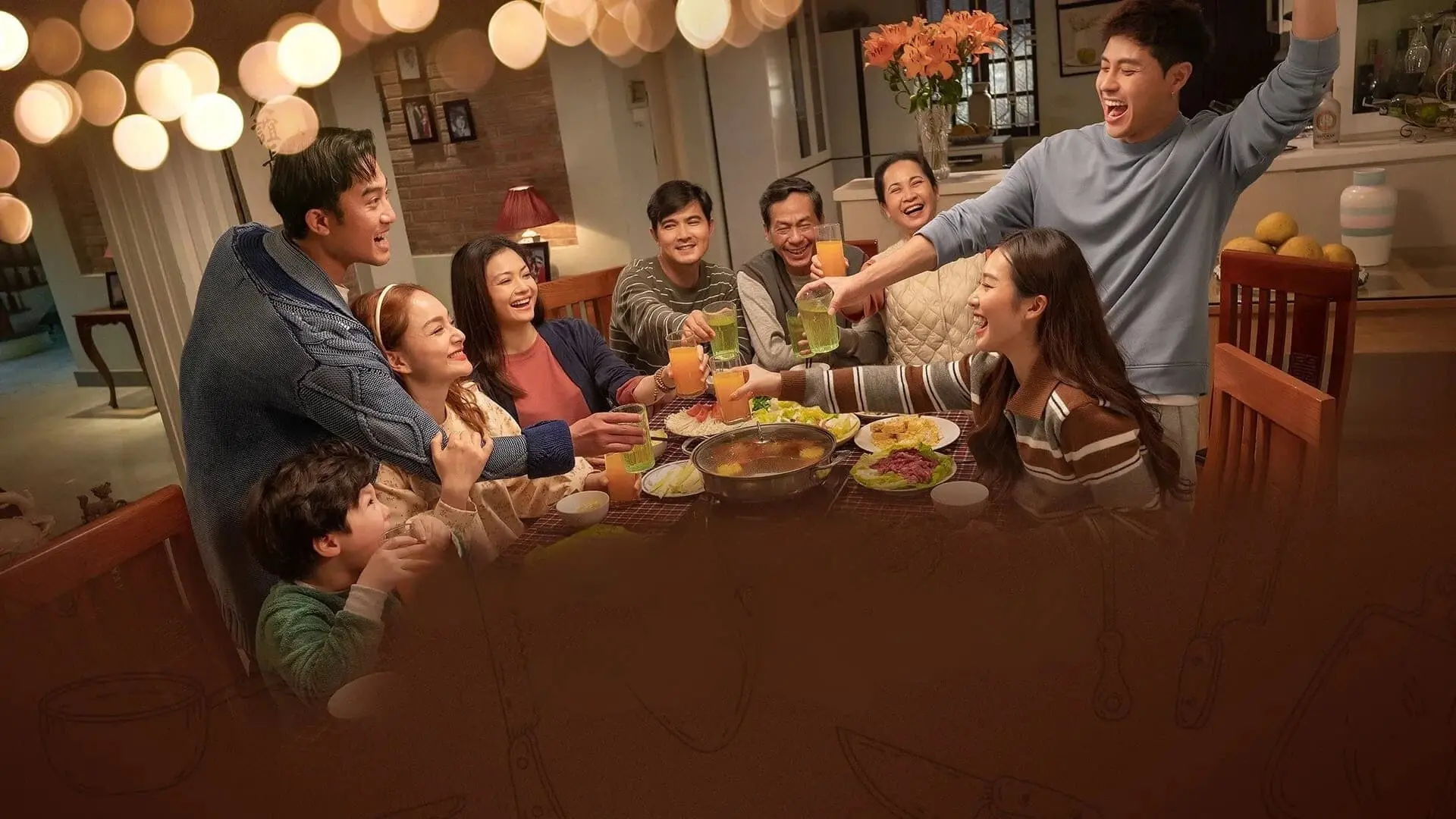 Suddenly Happy Family backdrop