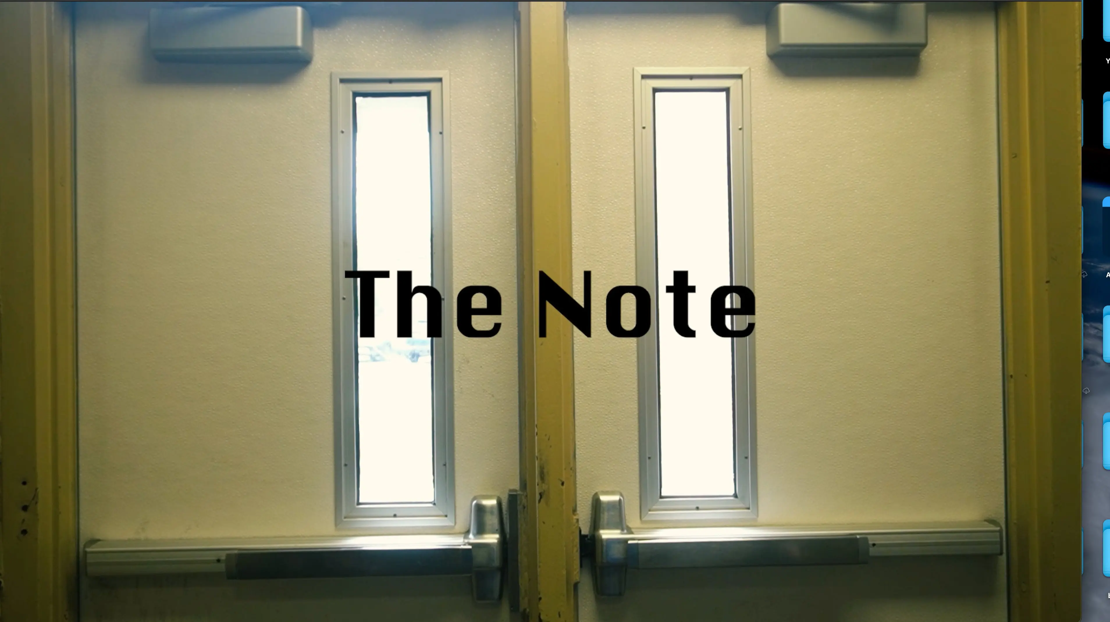 The Note backdrop