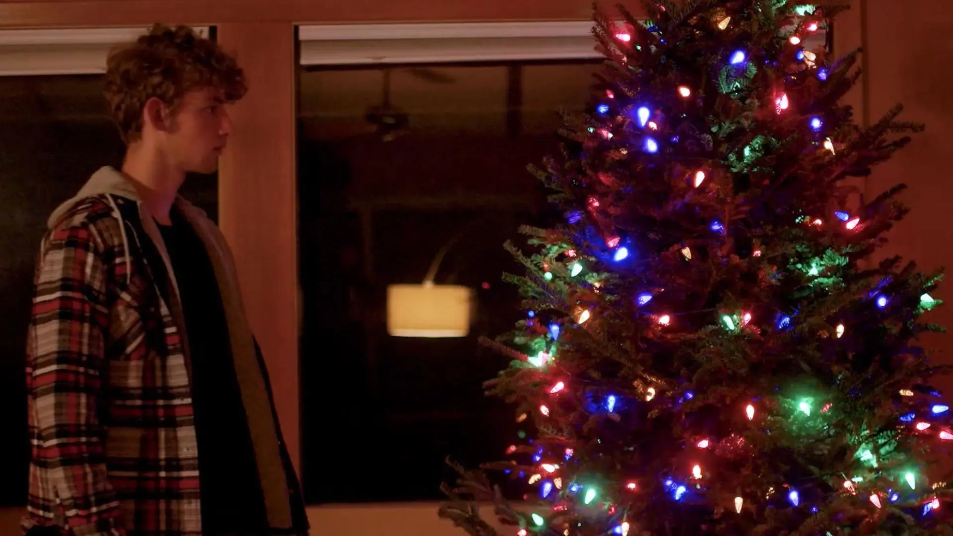 Red Lights and Blue backdrop