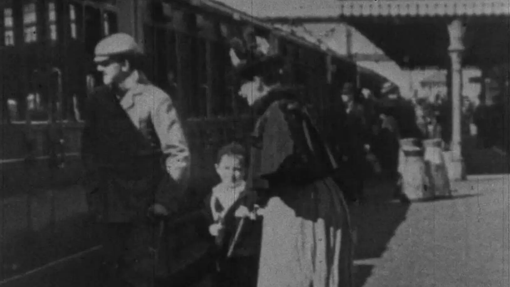 Train Entering Hove Station backdrop