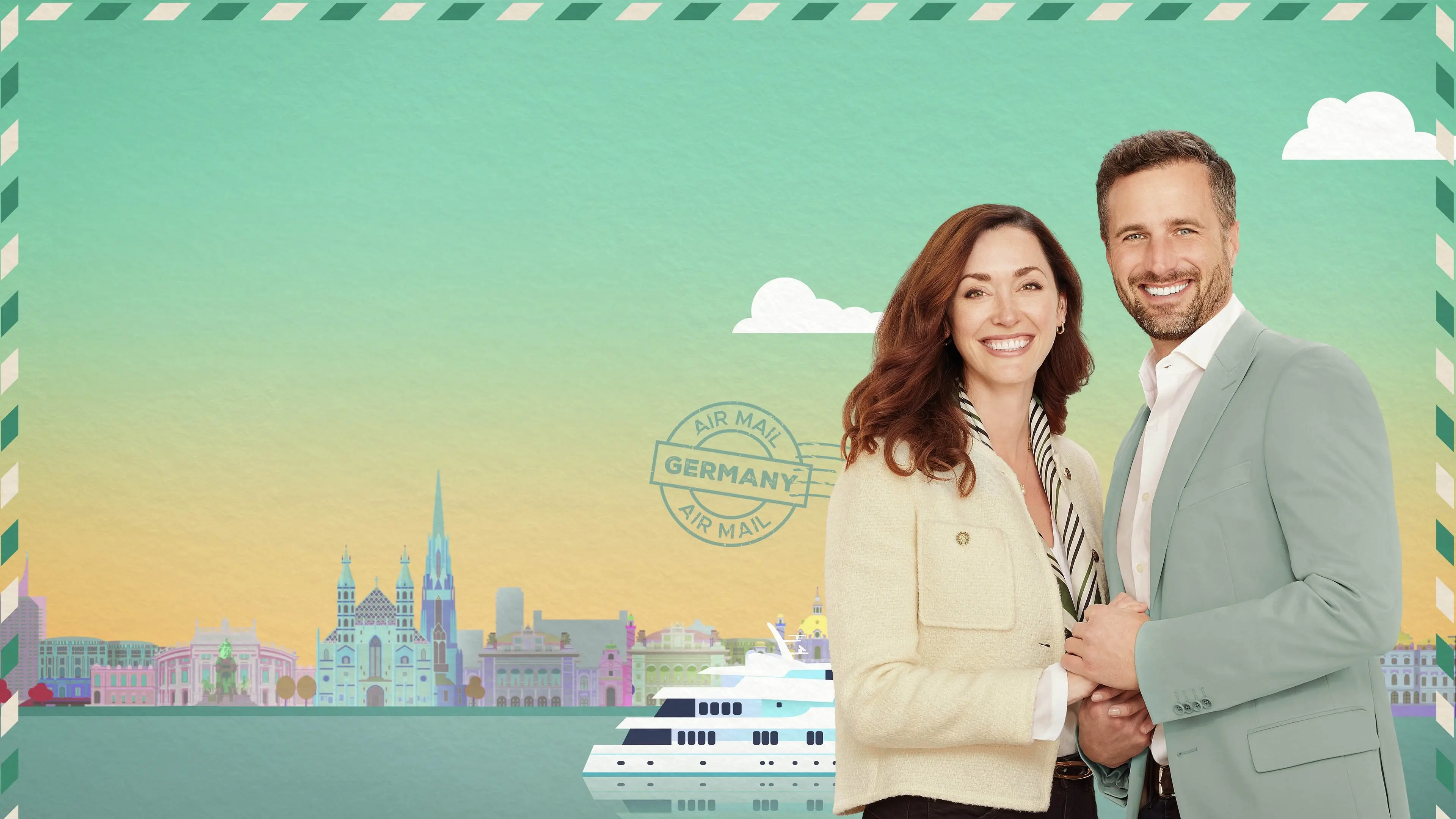 Love on the Danube: Kissing Stars backdrop