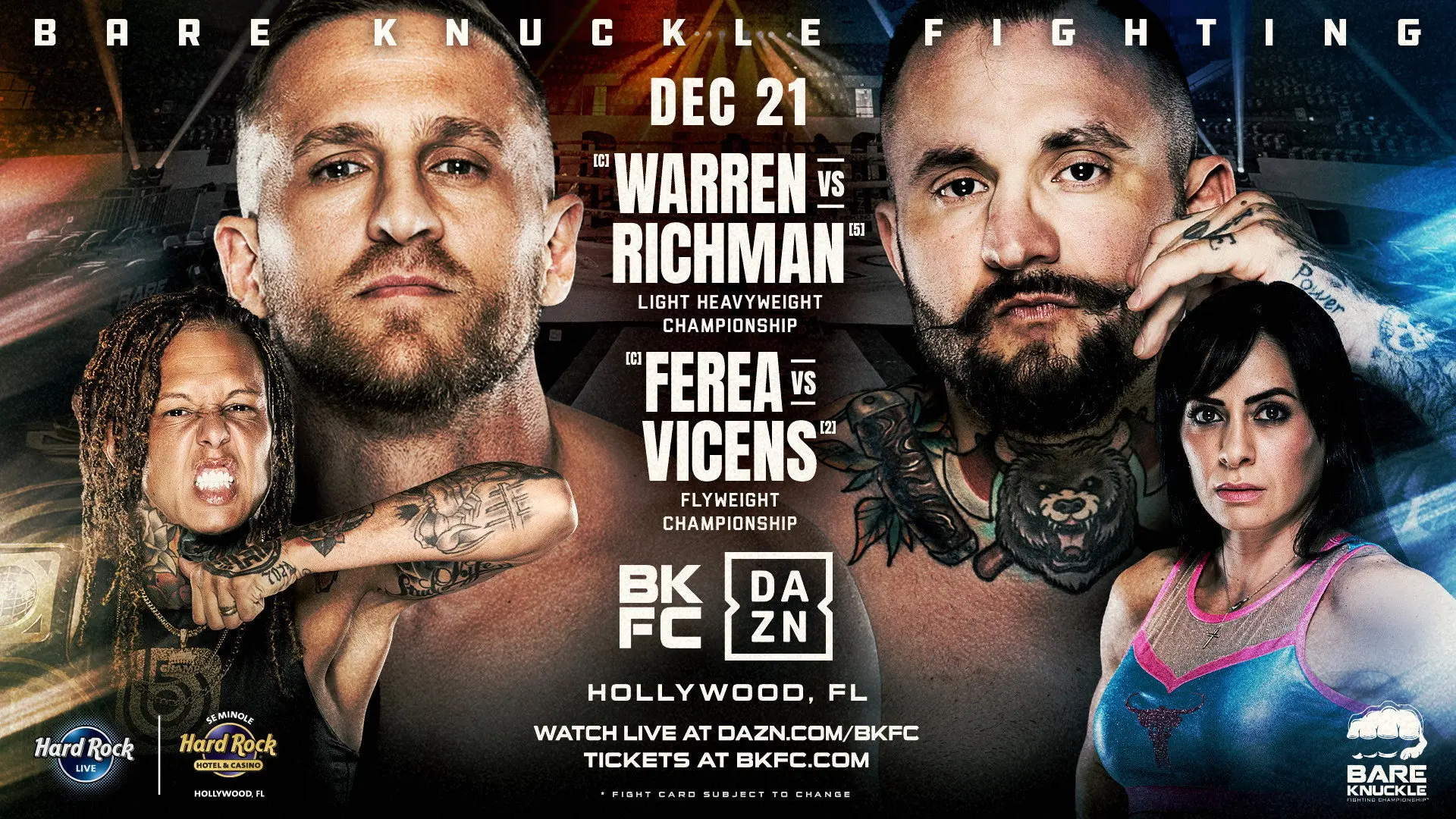 BKFC on DAZN 3: Hollywood backdrop