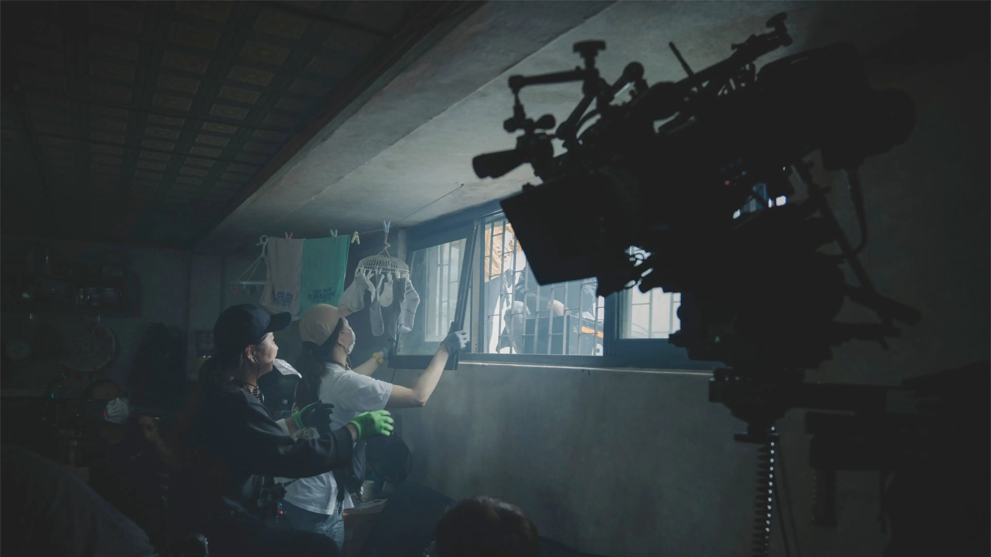 Making Parasite backdrop
