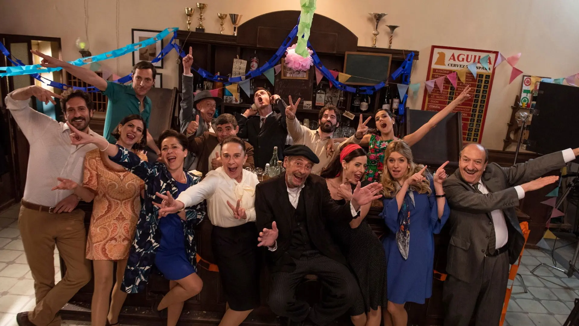 The White Village backdrop