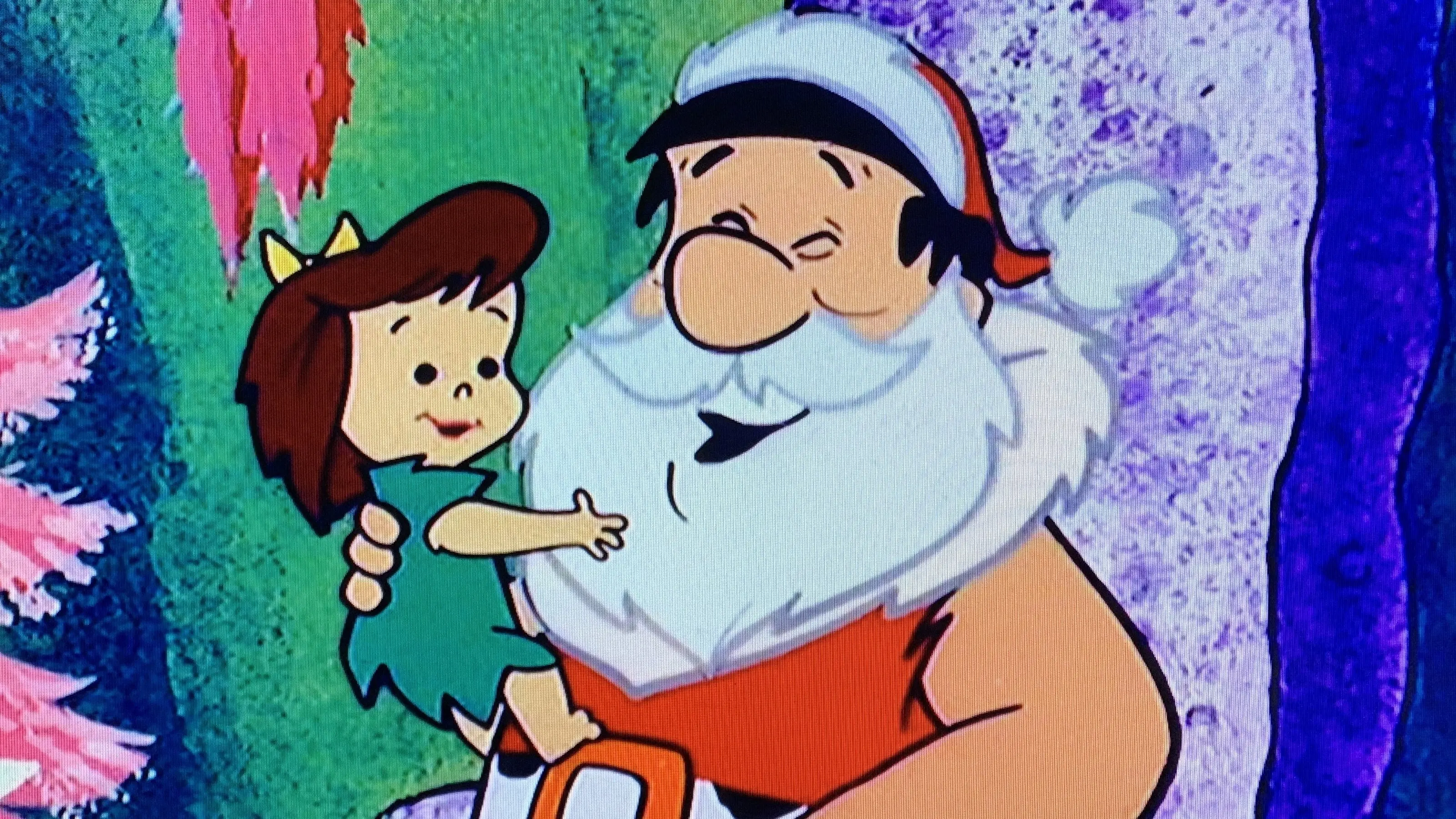 Christmas Flintstone backdrop