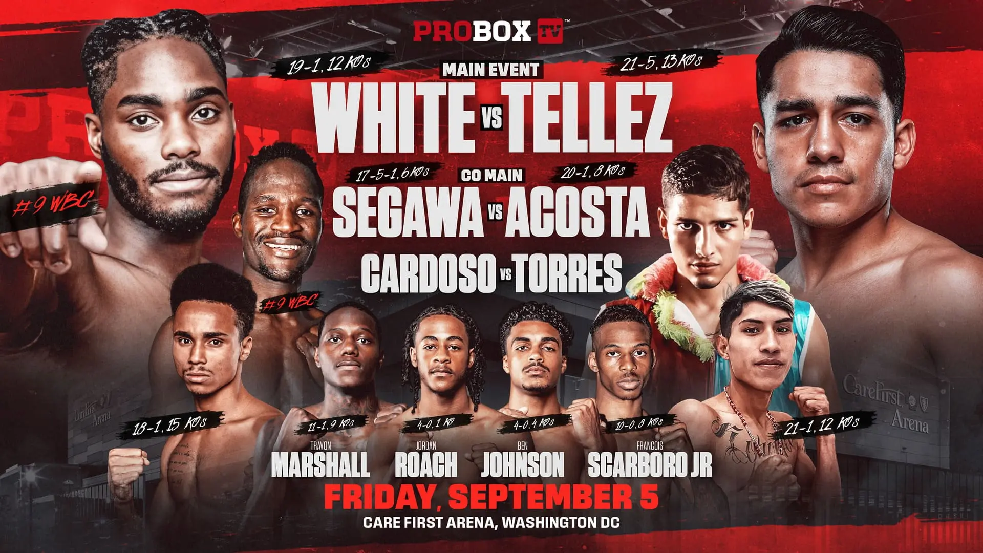 Jordan White vs. Rene Tellez Giron backdrop