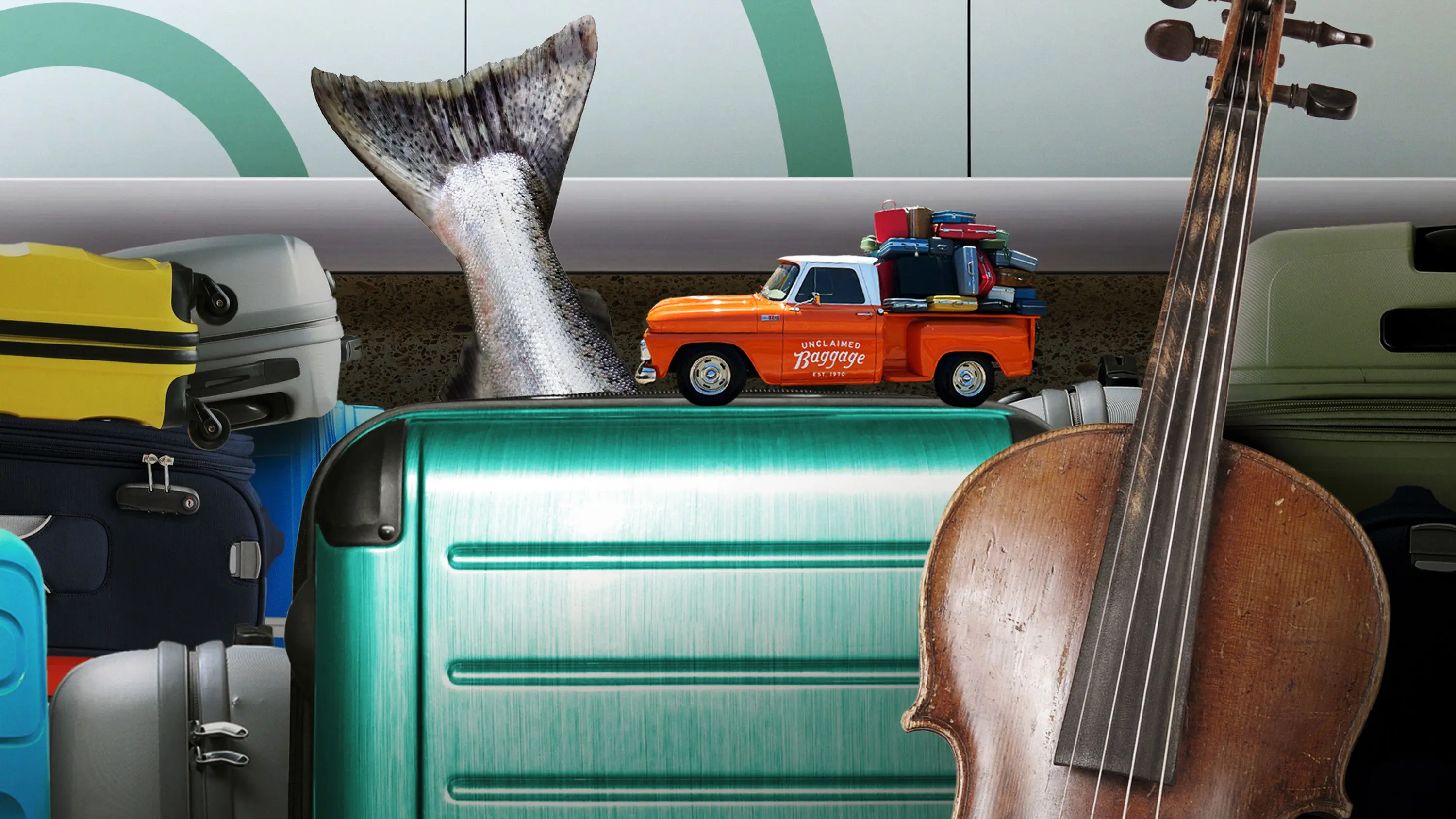 Inside Airport Lost & Found backdrop