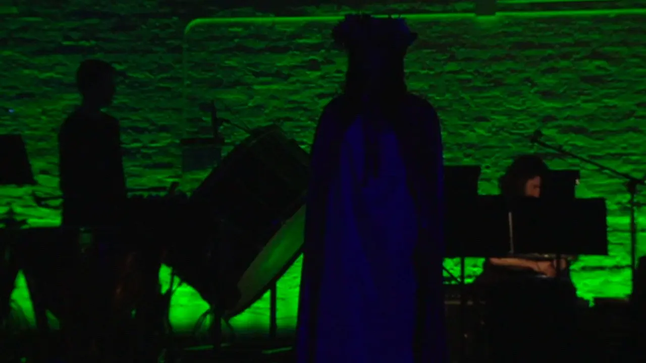 The Judson Church Horse Dance backdrop