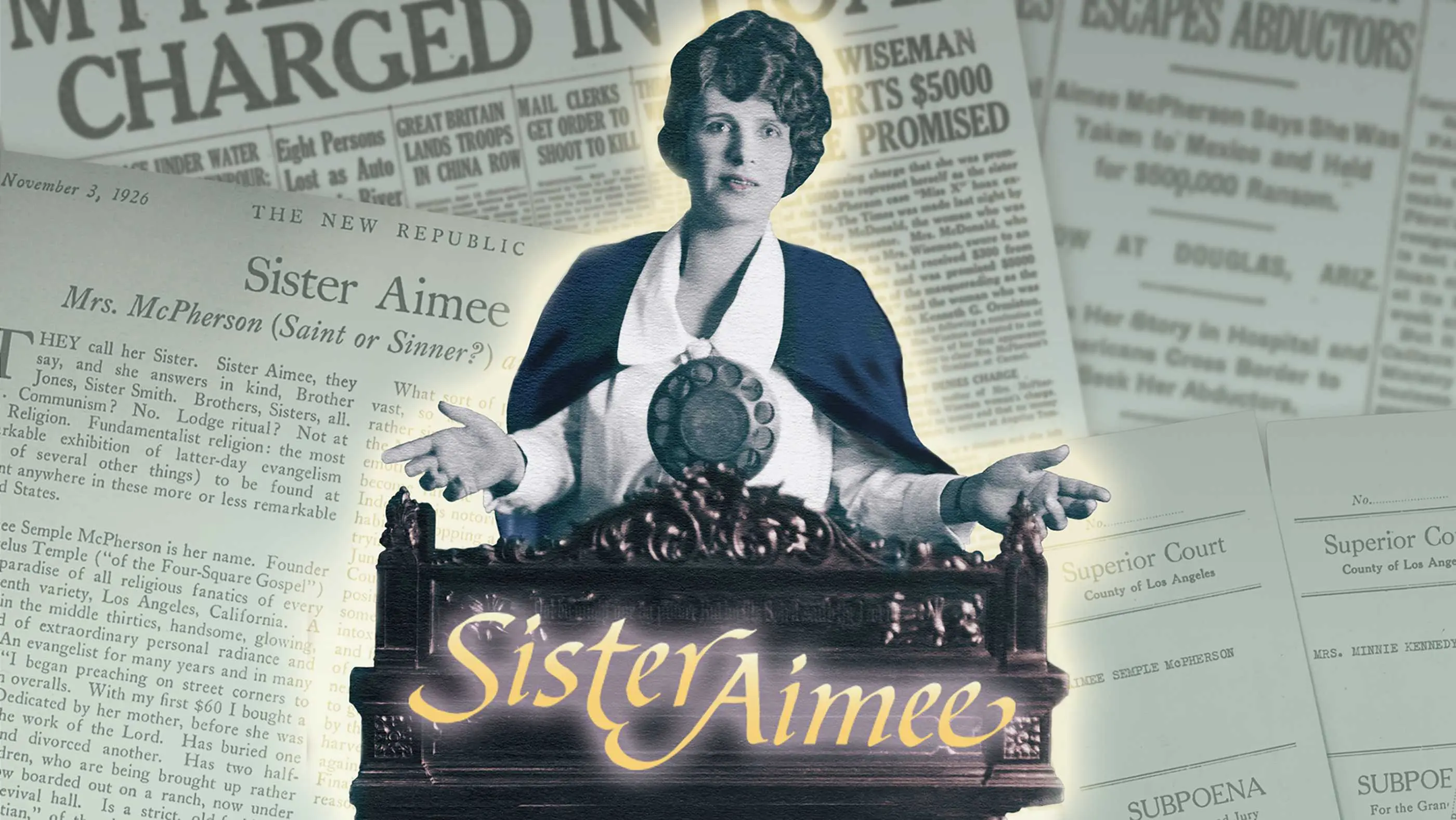 Sister Aimee backdrop