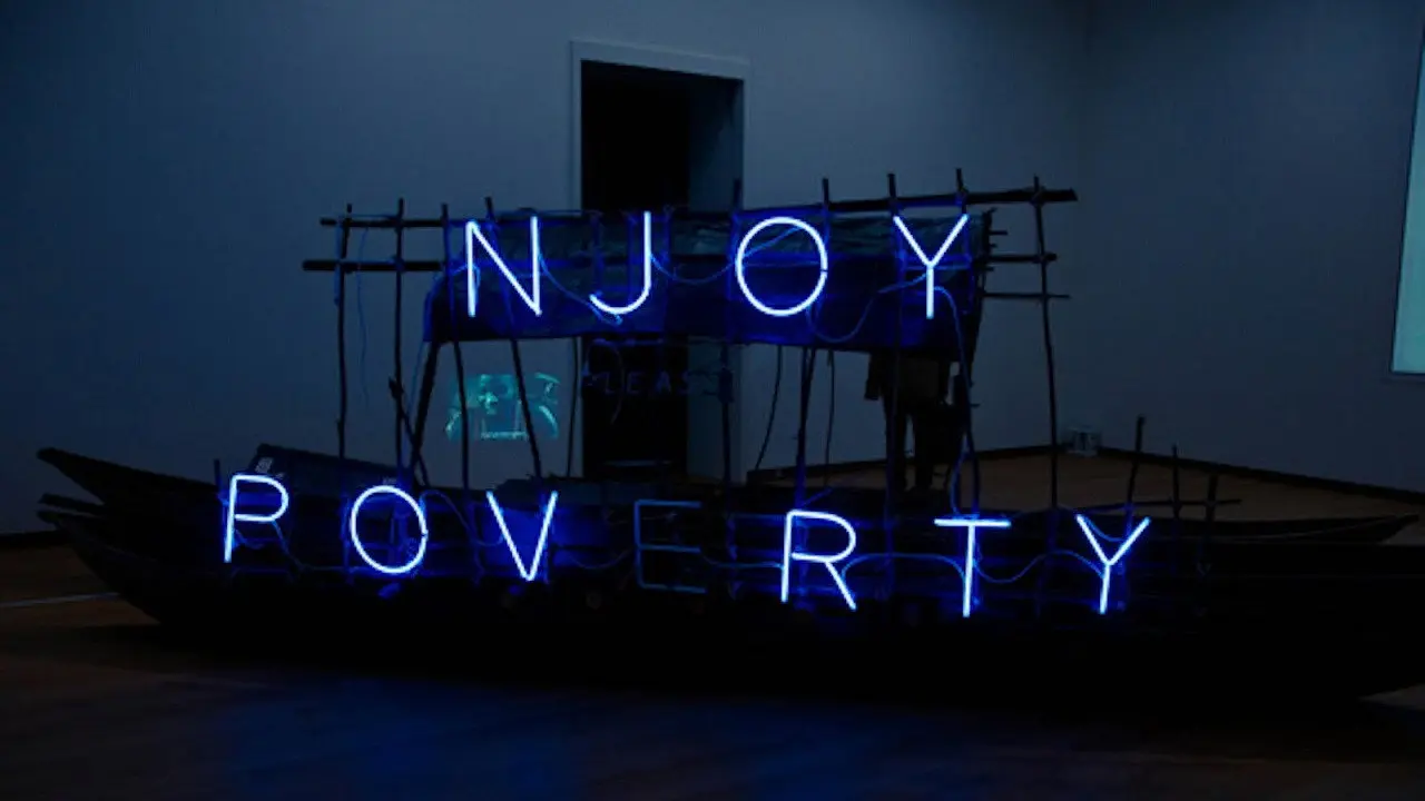 Enjoy Poverty backdrop