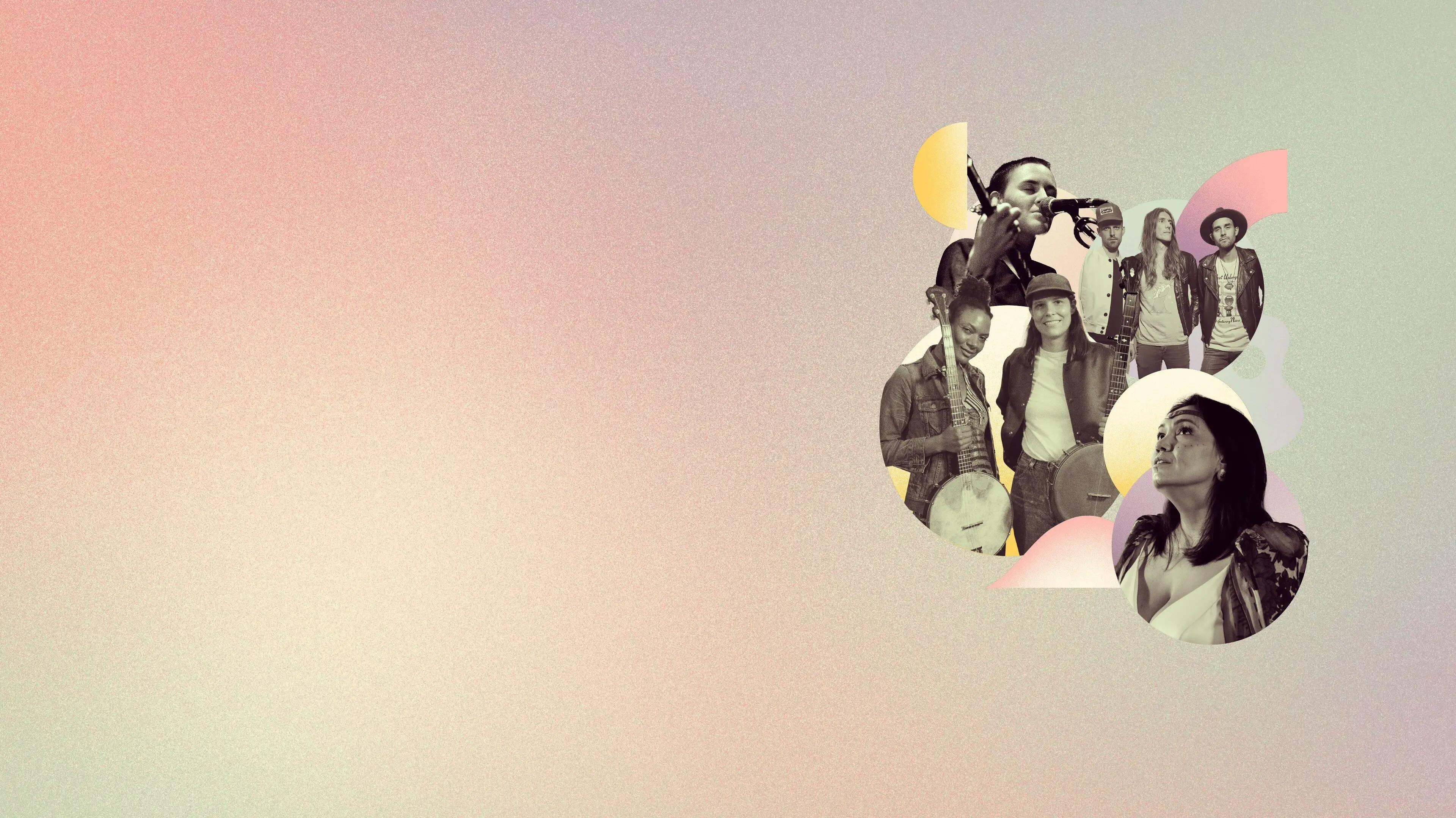 Following Folk backdrop