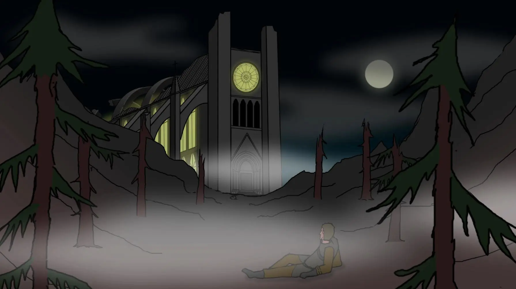 Funeral en el bosque backdrop